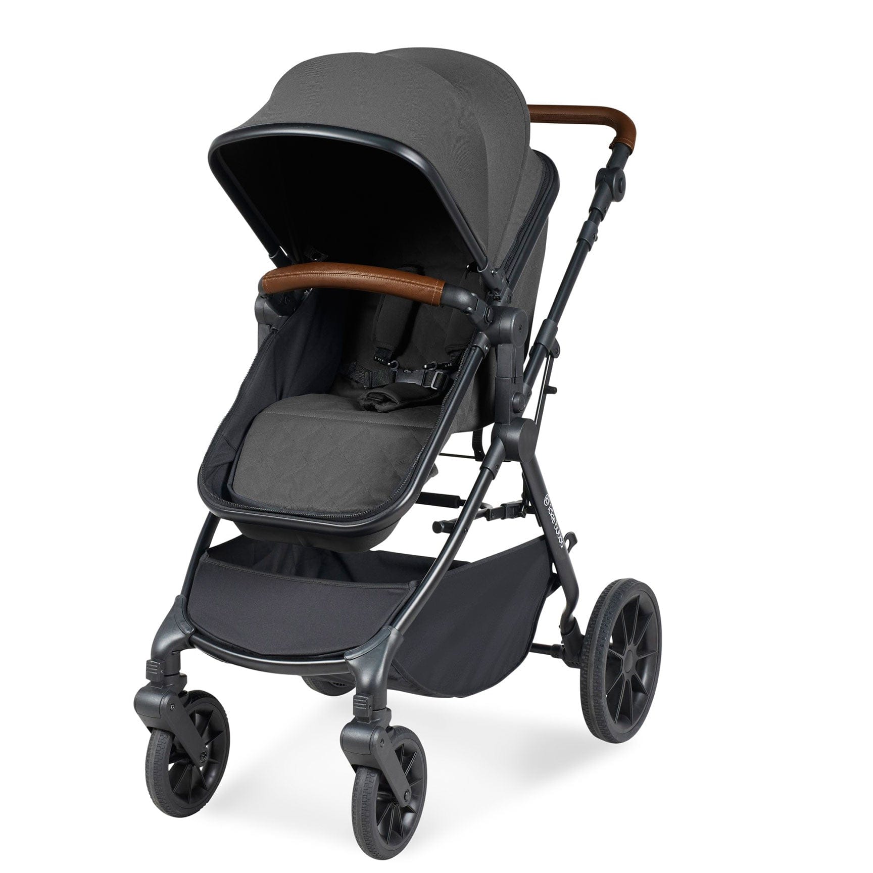 Ickle Bubba travel systems Ickle Bubba Cosmo All-in-One I-Size Travel System with Isofix Base - Black/Graphite Grey 10-007-300-007