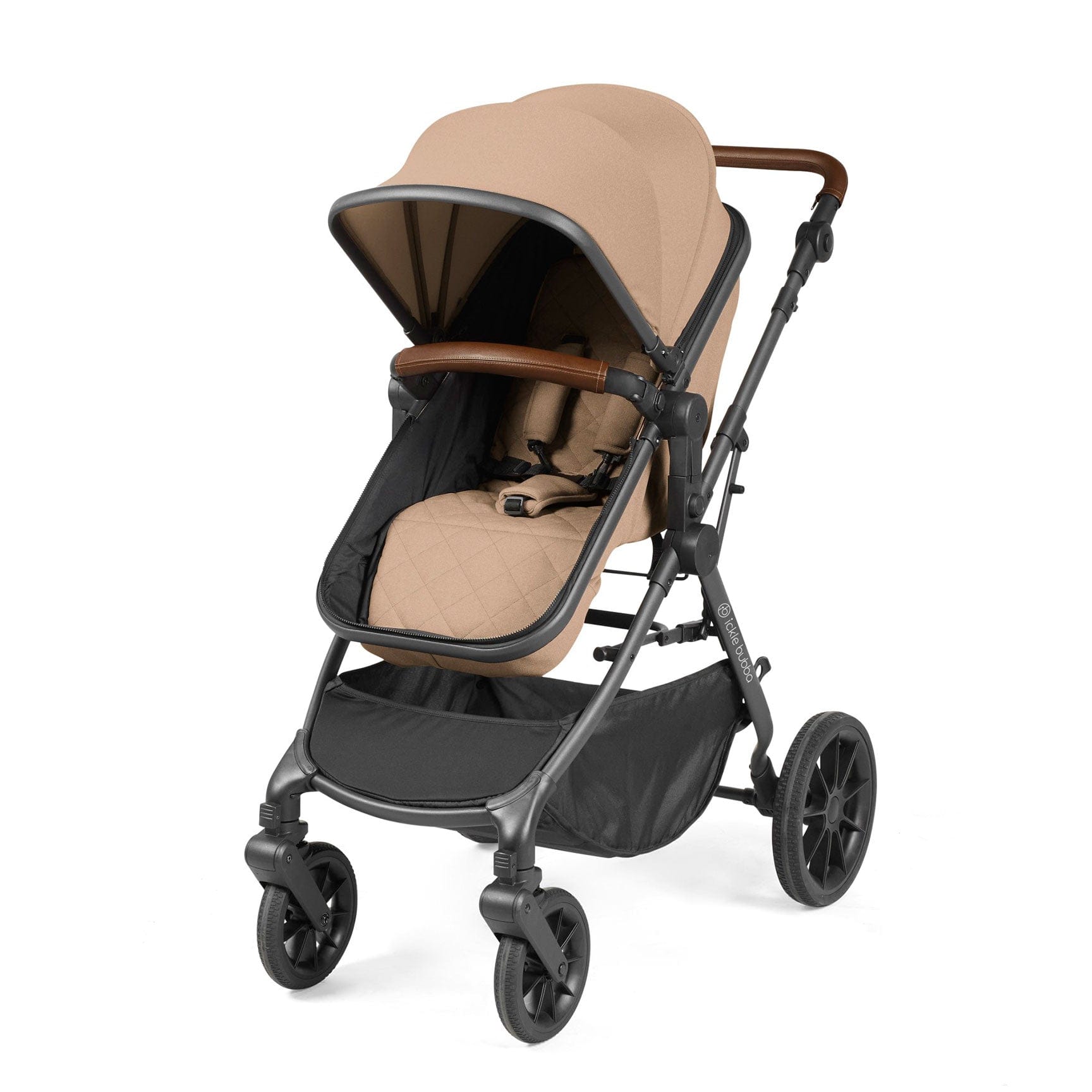 Ickle Bubba travel systems Ickle Bubba Cosmo All-in-One I-Size Travel System with Isofix Base - Desert/Graphite Grey 10-007-300-136