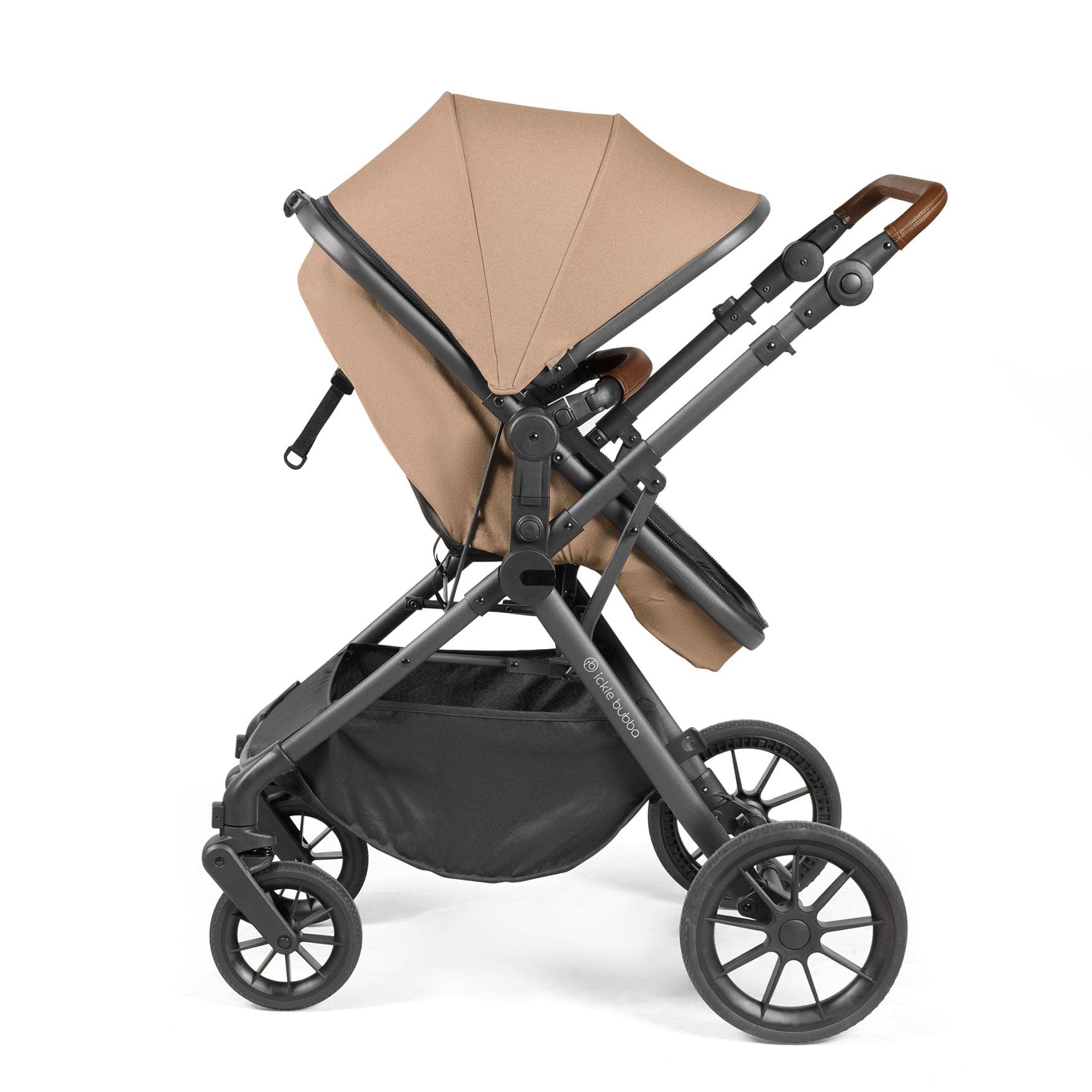Ickle Bubba travel systems Ickle Bubba Cosmo All-in-One I-Size Travel System with Isofix Base - Desert/Graphite Grey 10-007-300-136