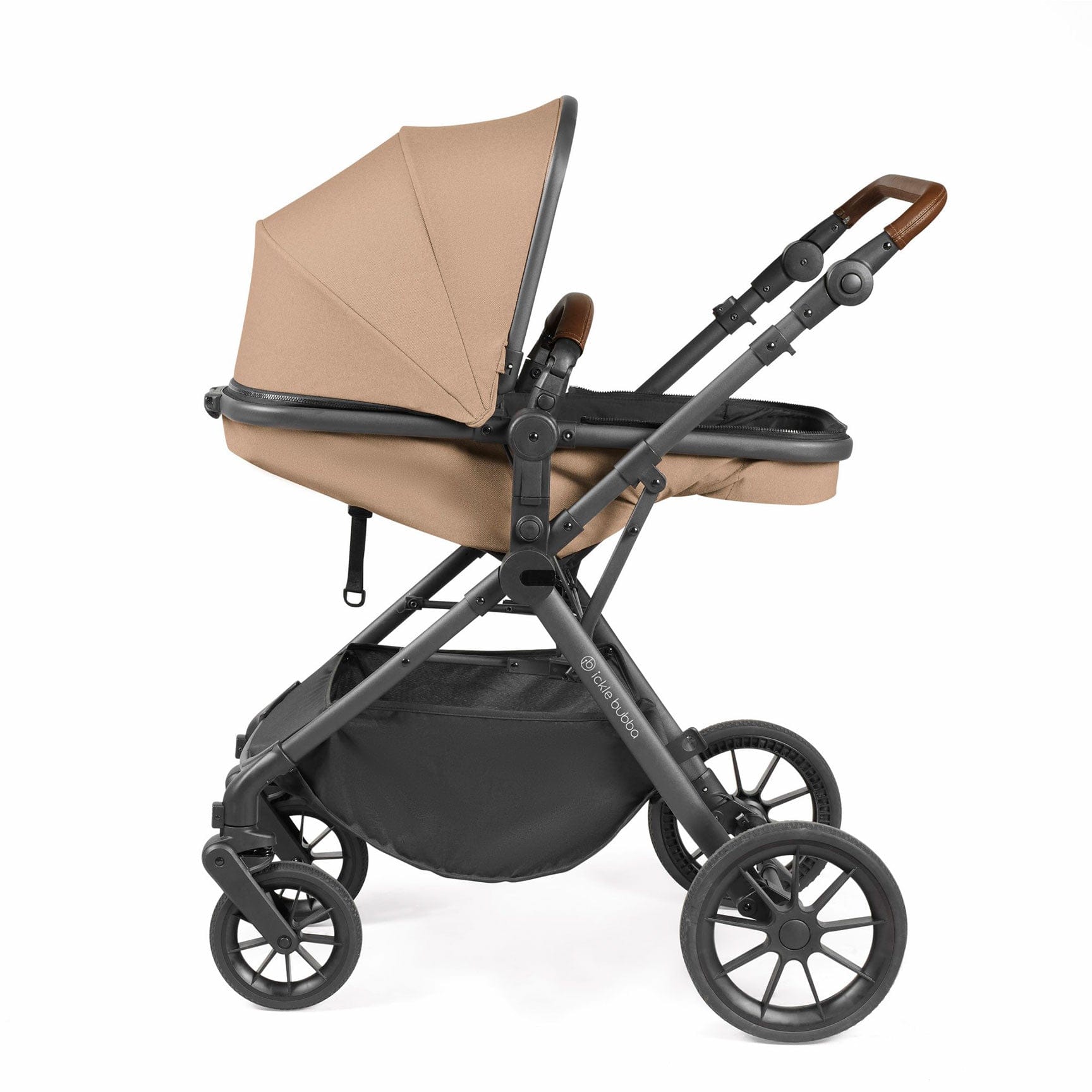 Ickle Bubba travel systems Ickle Bubba Cosmo All-in-One I-Size Travel System with Isofix Base - Desert/Graphite Grey 10-007-300-136