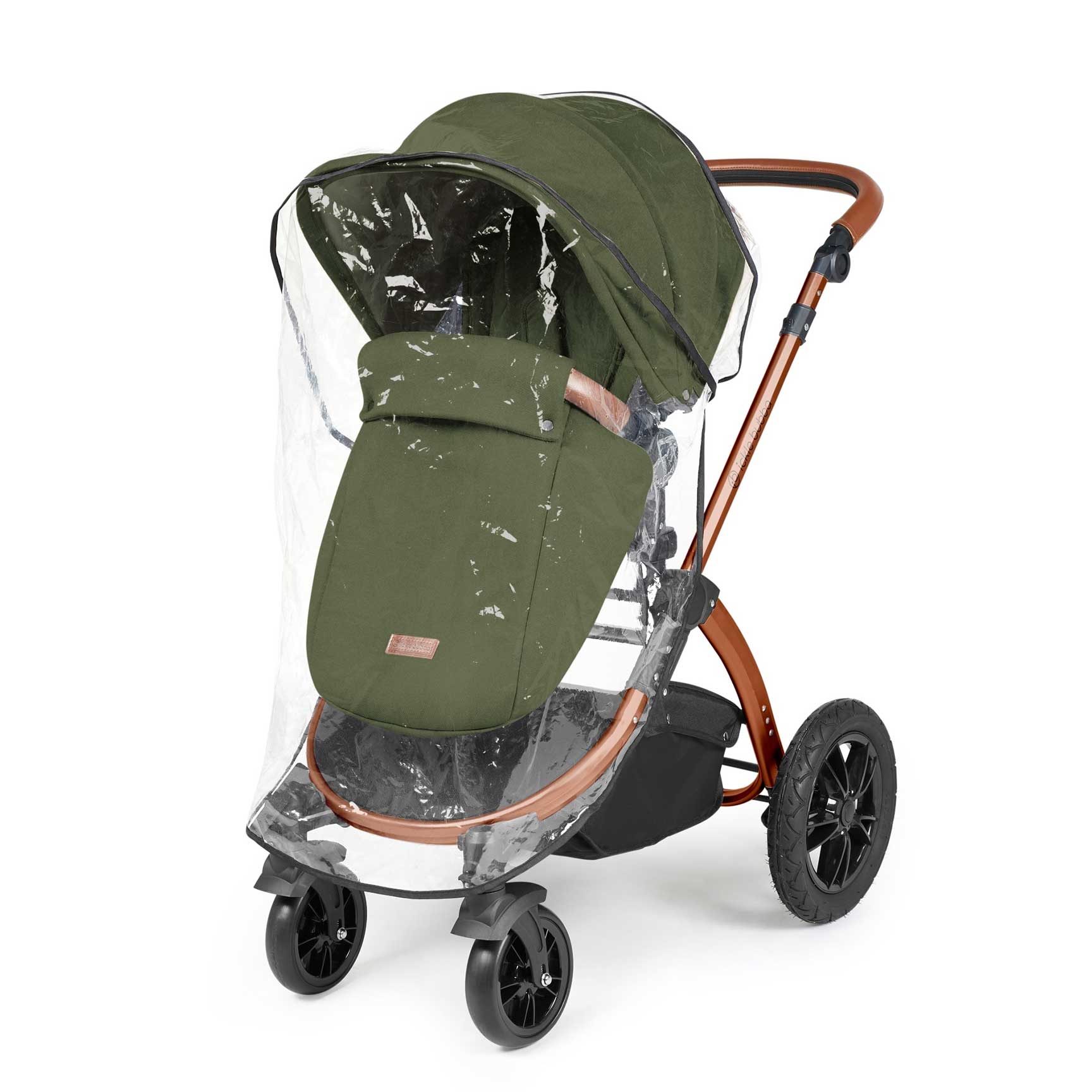 Ickle Bubba travel systems Ickle Bubba Stomp Luxe All-in-One Travel System with Isofix Base - Bronze/Woodland/Tan 10-011-300-022