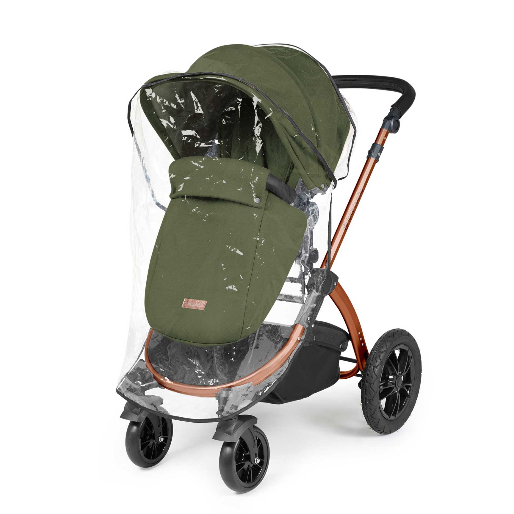 Ickle Bubba travel systems Ickle Bubba Stomp Luxe All-in-One Travel System with Isofix Base - Black/Woodland/Black 10-011-300-138