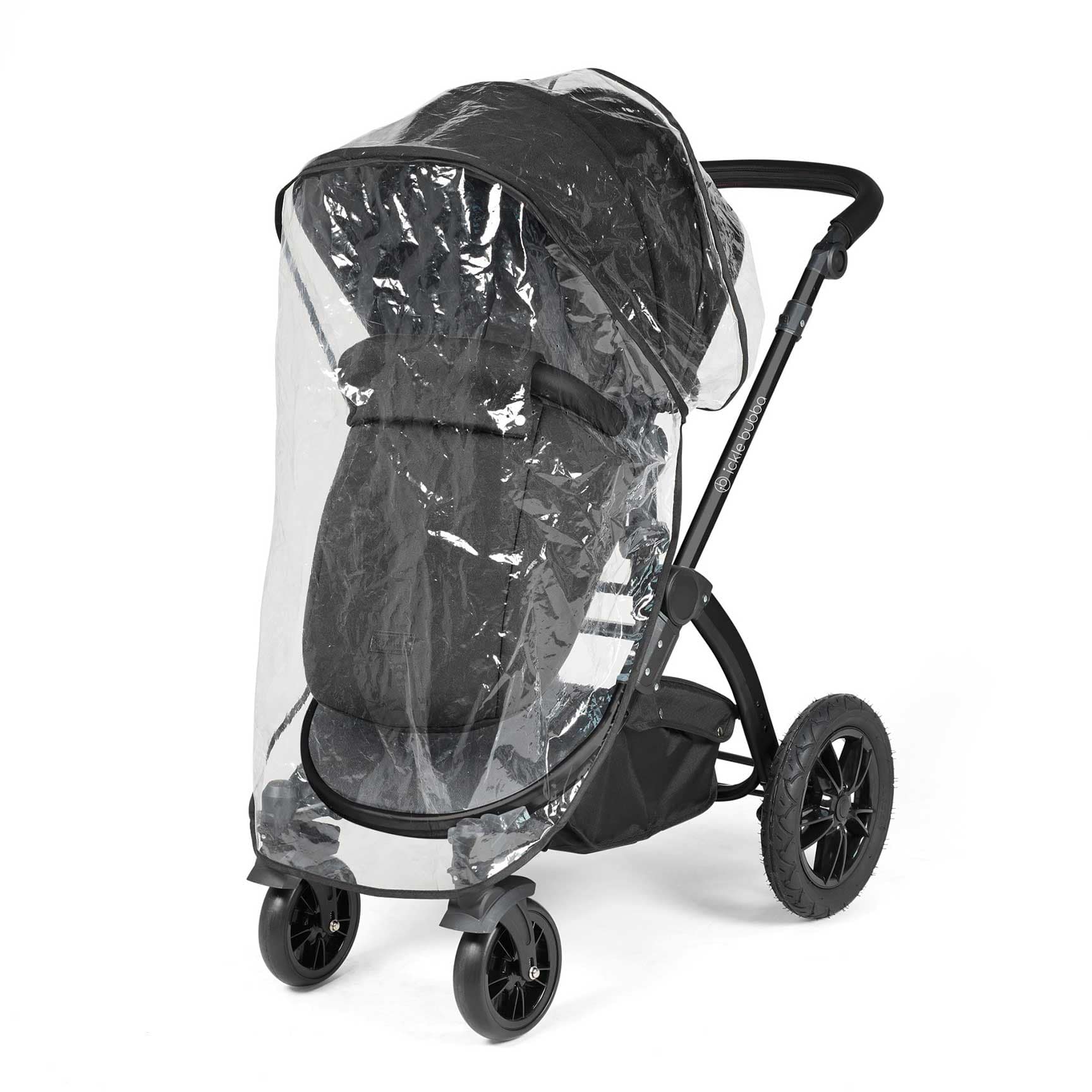 Ickle Bubba travel systems Ickle Bubba Stomp Luxe All-in-One Travel System with Isofix Base - Black/Midnight/Black 10-011-300-202