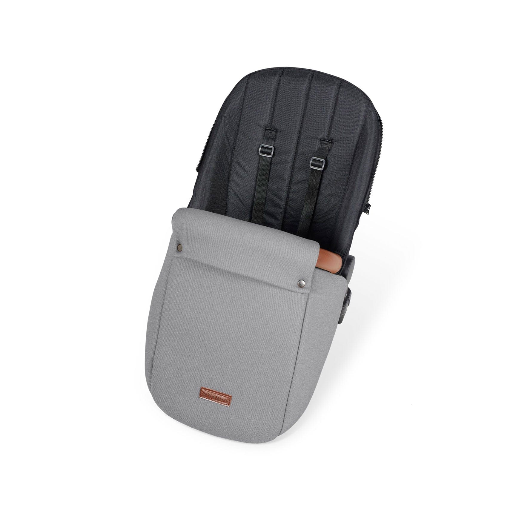 Ickle Bubba travel systems Ickle Bubba Stomp Luxe All-in-One Travel System with Isofix Base - Silver/Pearl Grey/Tan 10-011-300-260
