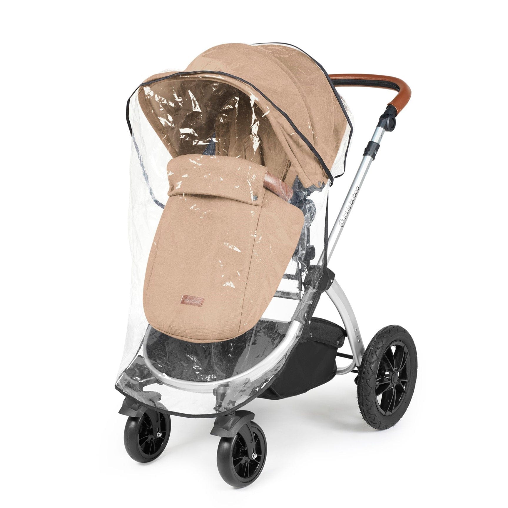 Ickle Bubba travel systems Ickle Bubba Stomp Luxe All-in-One Travel System with Isofix Base - Silver/Desert/Tan