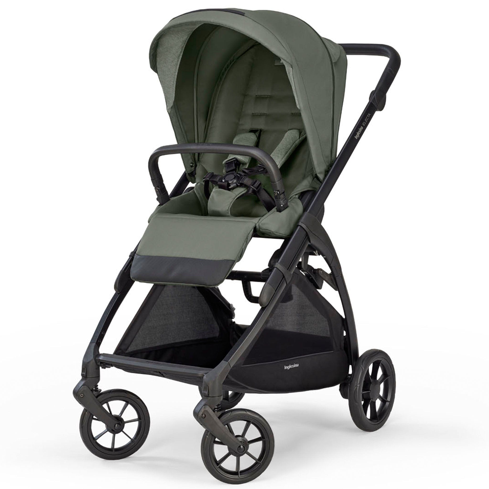 Inglesina travel systems Inglesina Electa System Quattro in Tribeca Green with Darwin car seat and i-Size base ELC-TRI-GRE