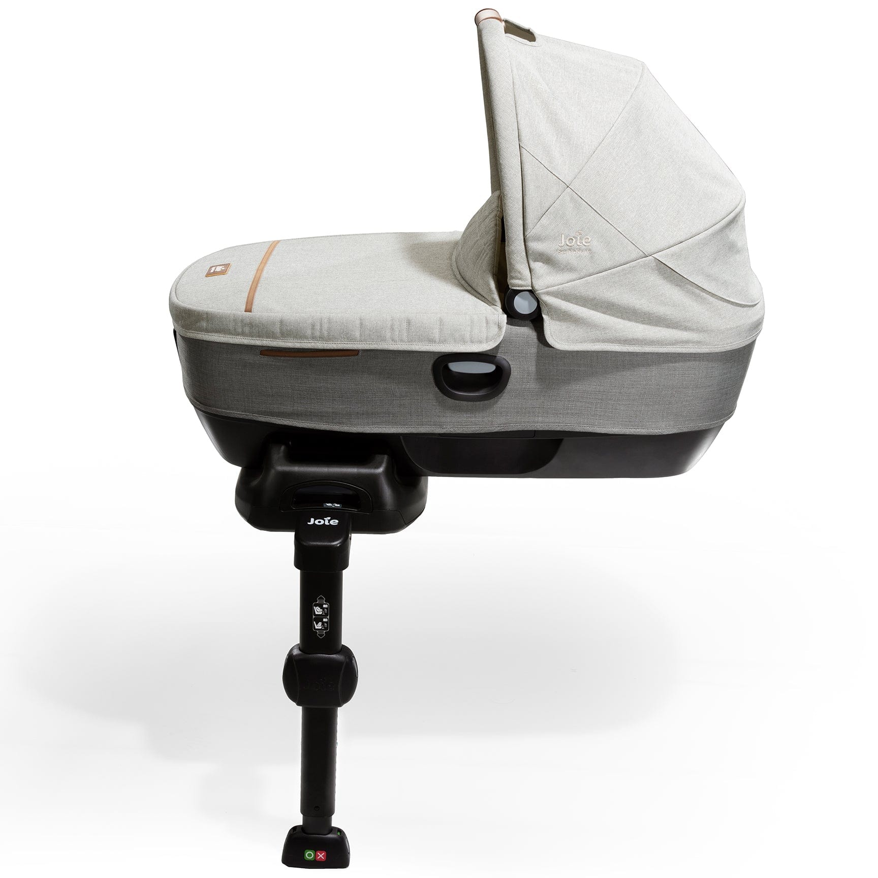 Joie lie flat car seats Joie Calmi Car Cot Bed & I-Base Encore - Oyster 12219-OYS