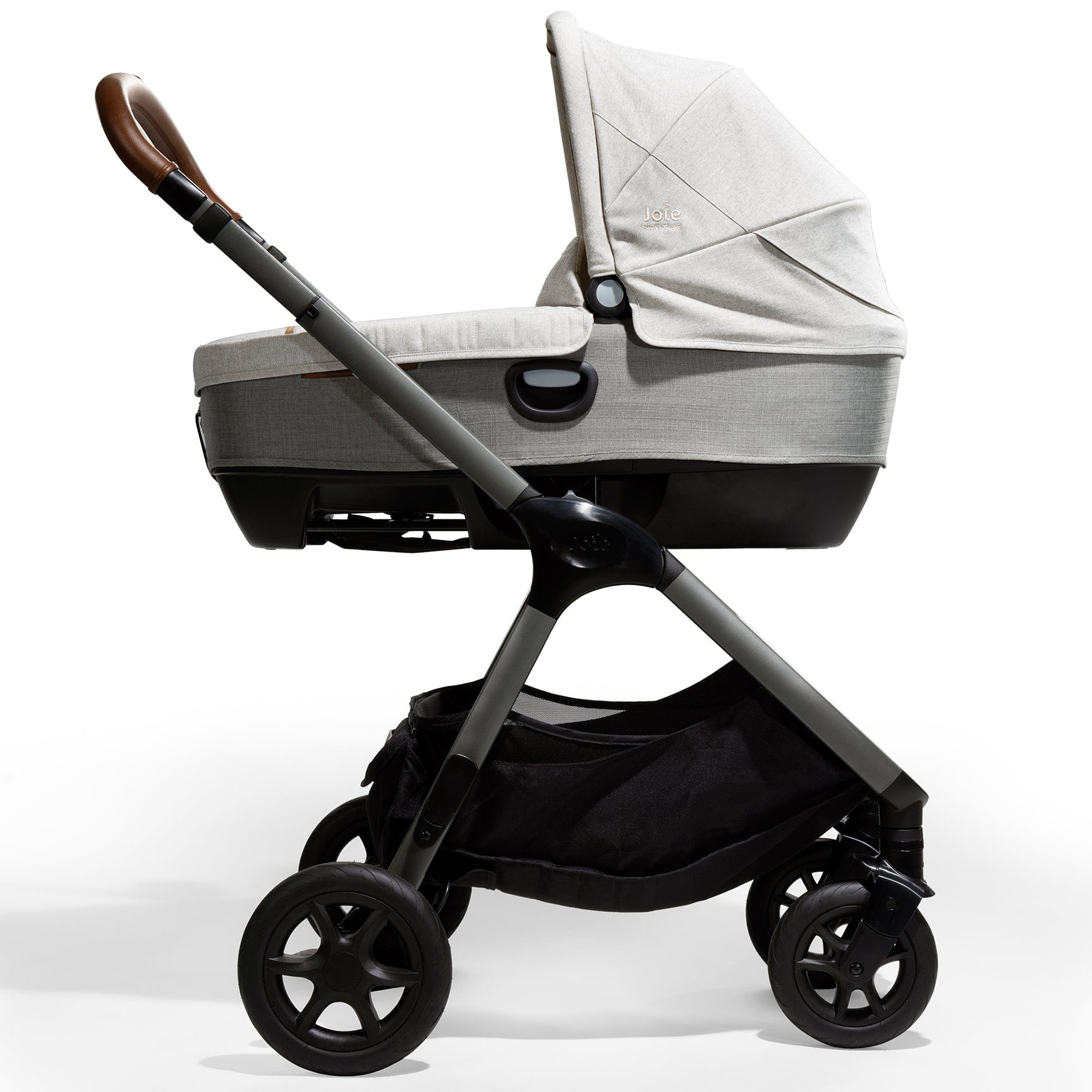 Joie lie flat car seats Joie Calmi Car Cot Bed & I-Base Encore - Oyster 12219-OYS