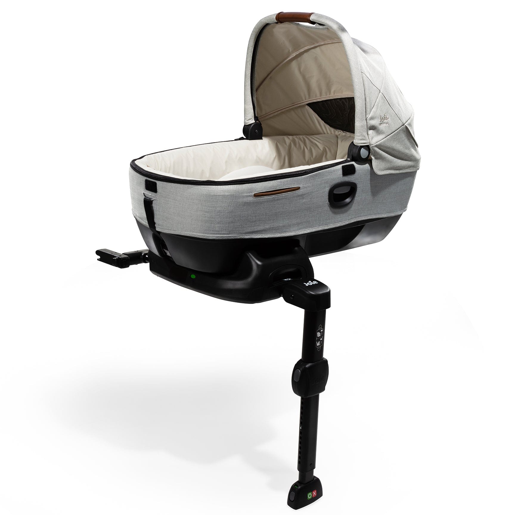 Joie lie flat car seats Joie Calmi Car Cot Bed & I-Base Encore - Oyster 12219-OYS
