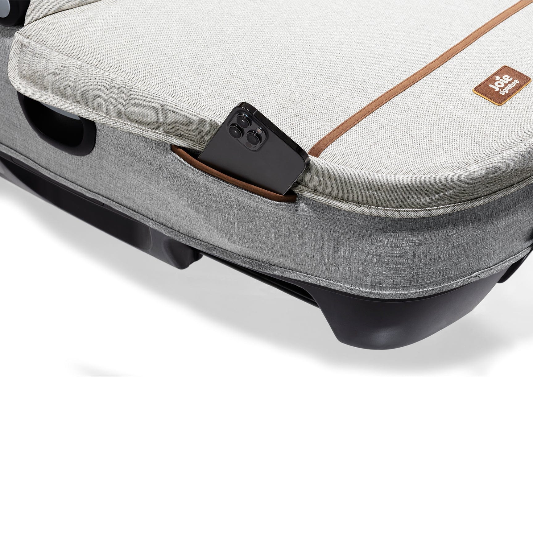 Joie lie flat car seats Joie Calmi Car Cot Bed & I-Base Encore - Oyster 12219-OYS