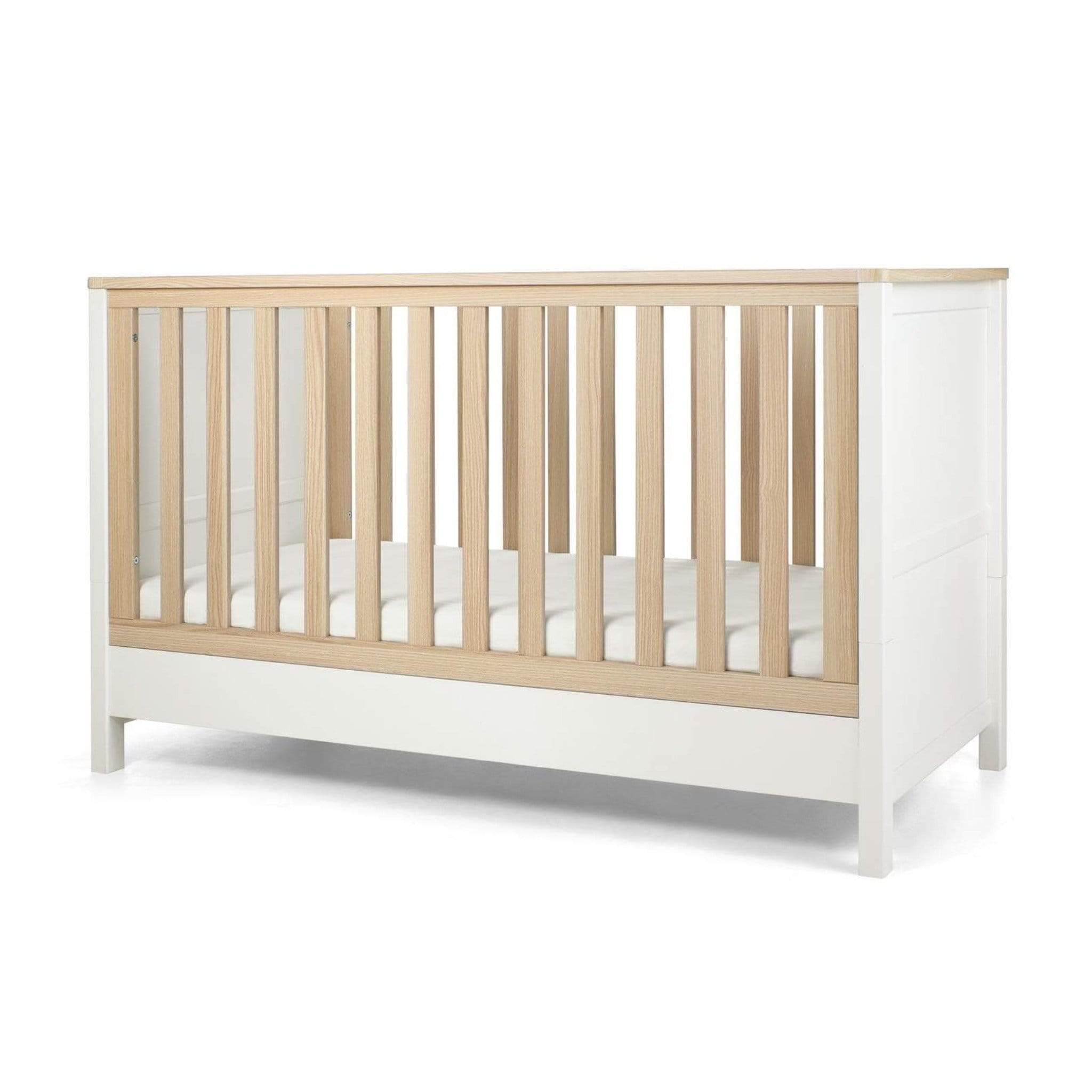 Mamas & Papas cot bed room sets Mamas & Papas Harwell 2 Piece Cotbed & Dresser Roomset White/Oak