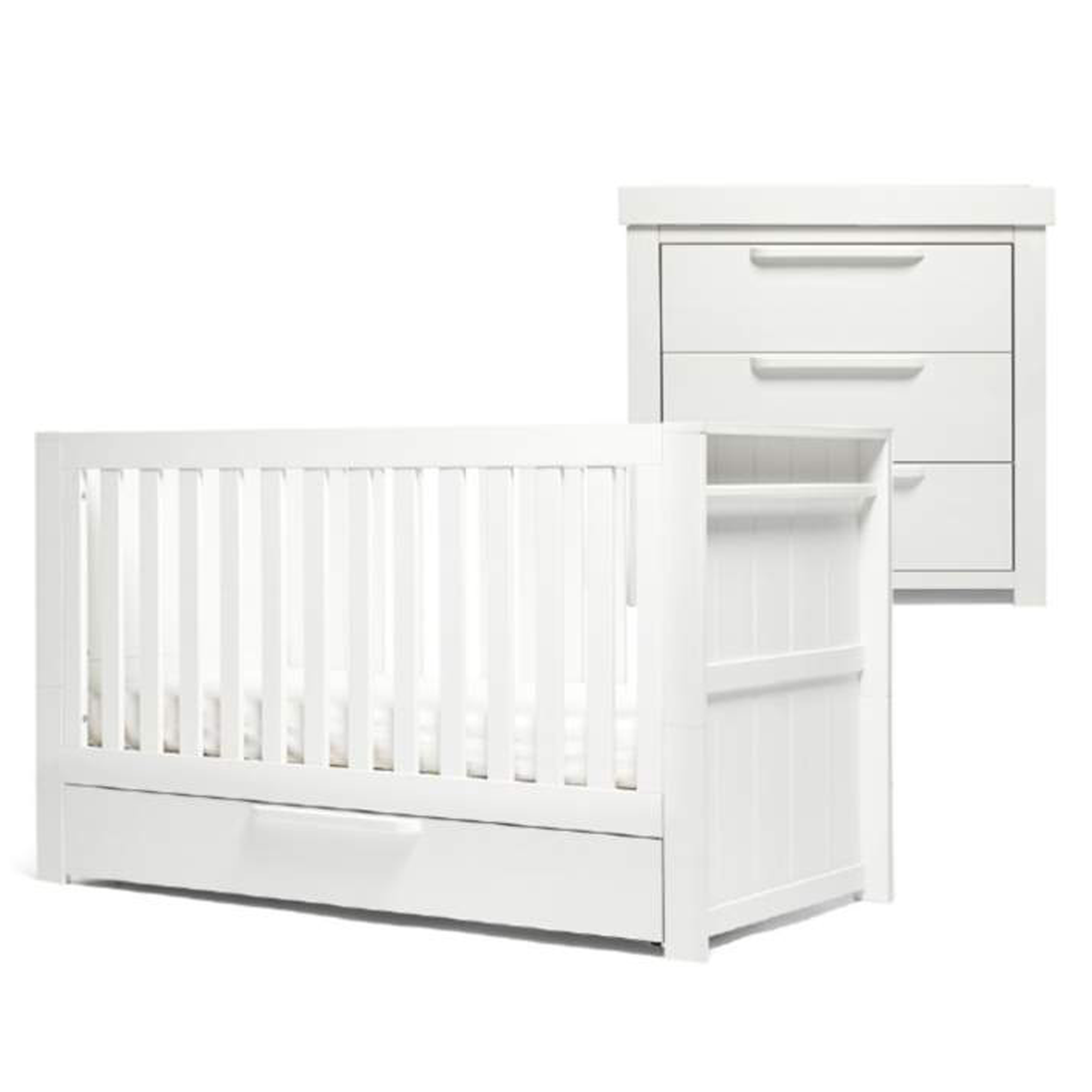 Mamas & Papas Franklin 2 Piece Cot Bed Roomset White Wash