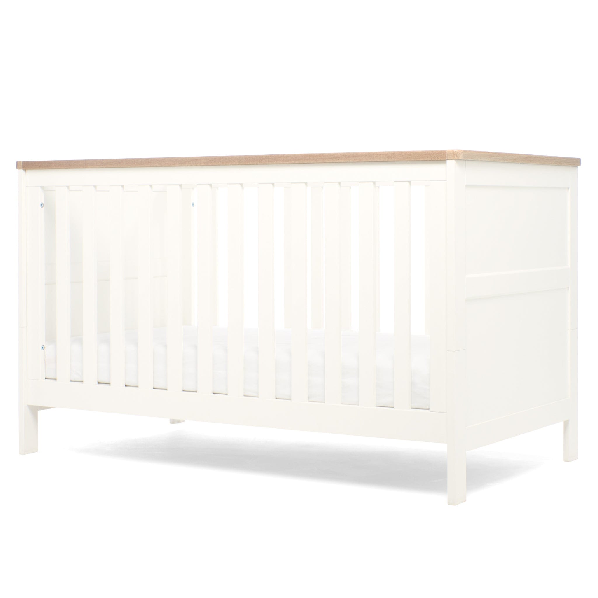 Mamas & Papas cot bed room sets Mamas & Papas Wedmore 2 Piece Cotbed Set in White/Natural