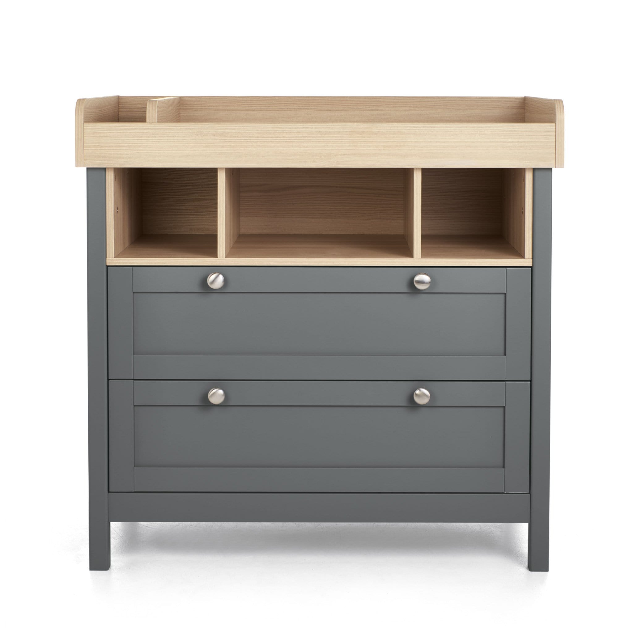 Mamas & Papas cot bed room sets Mamas & Papas Harwell 2 Piece Cotbed & Dresser Roomset Grey/Oak SEHL1TM00