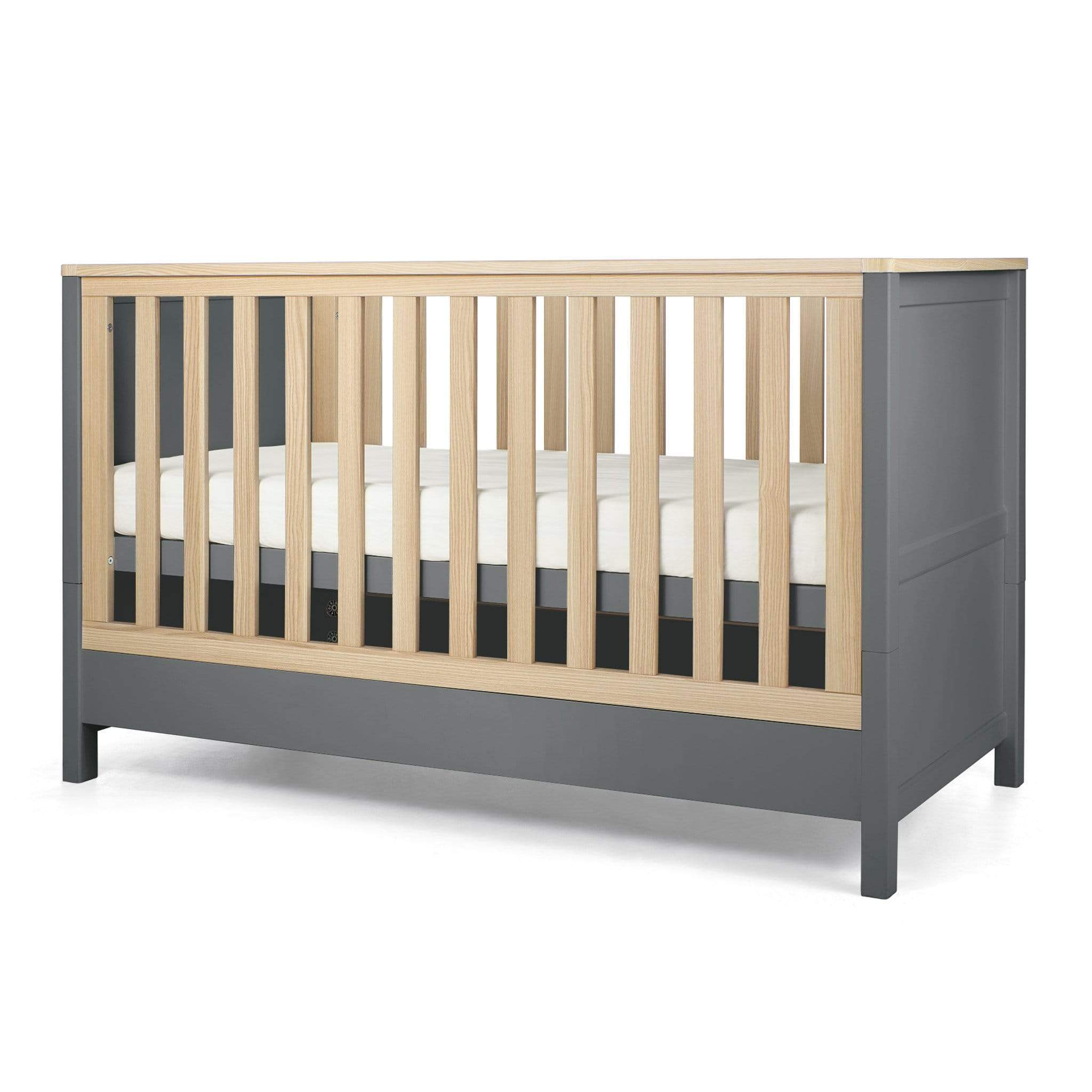Mamas & Papas cot bed room sets Mamas & Papas Harwell 2 Piece Cotbed & Dresser Roomset Grey/Oak SEHL1TM00