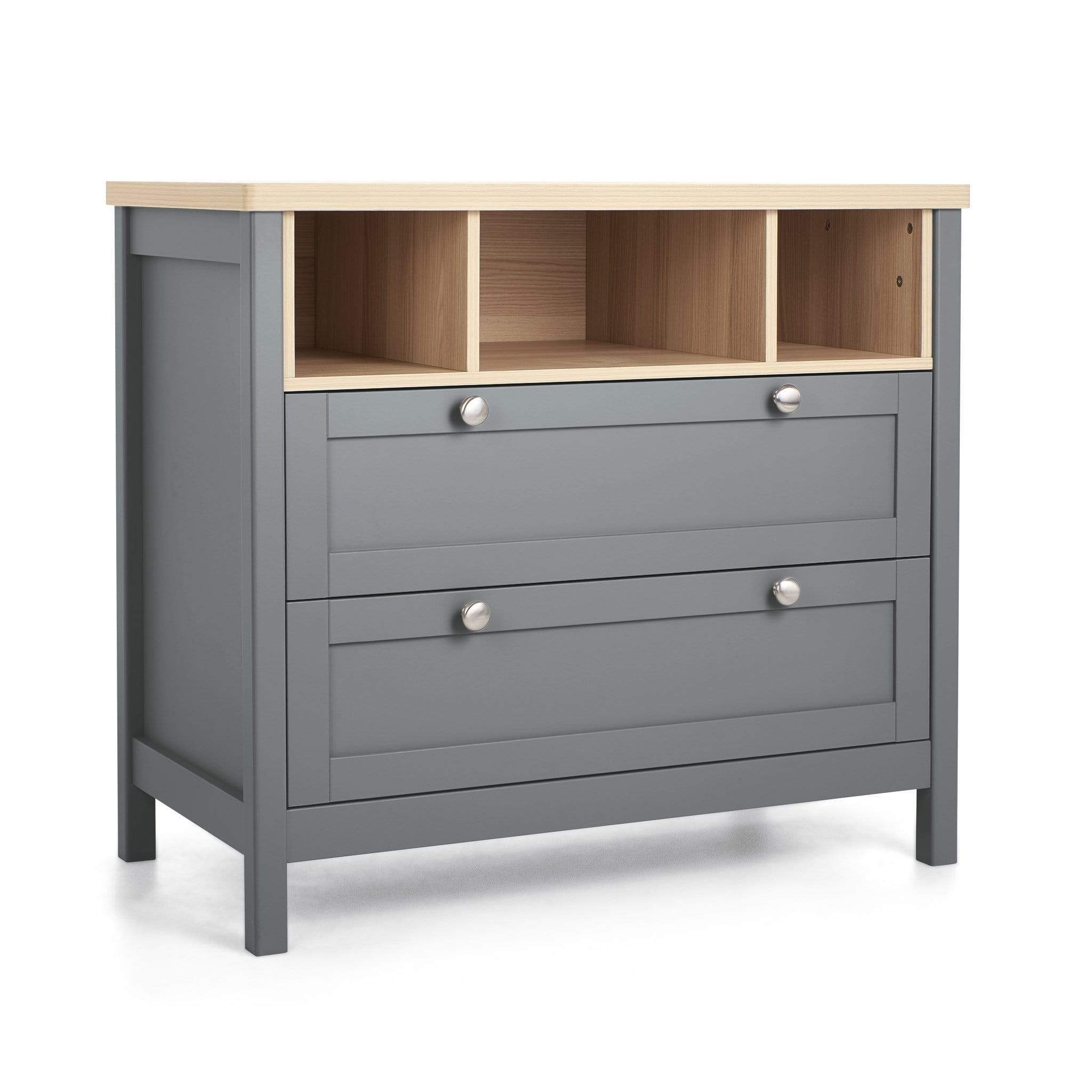 Mamas & Papas cot bed room sets Mamas & Papas Harwell 2 Piece Cotbed & Dresser Roomset Grey/Oak SEHL1TM00