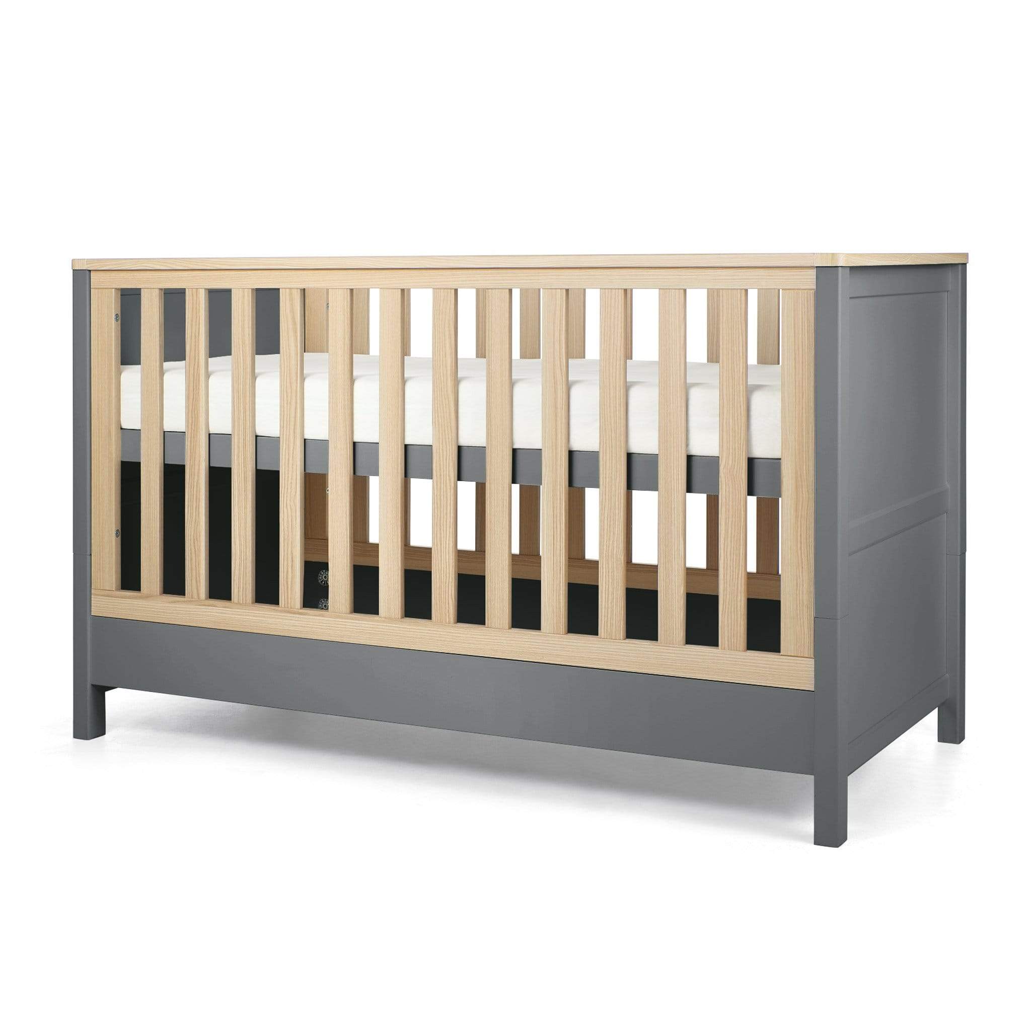 Mamas & Papas cot bed room sets Mamas & Papas Harwell 2 Piece Cotbed & Dresser Roomset Grey/Oak SEHL1TM00
