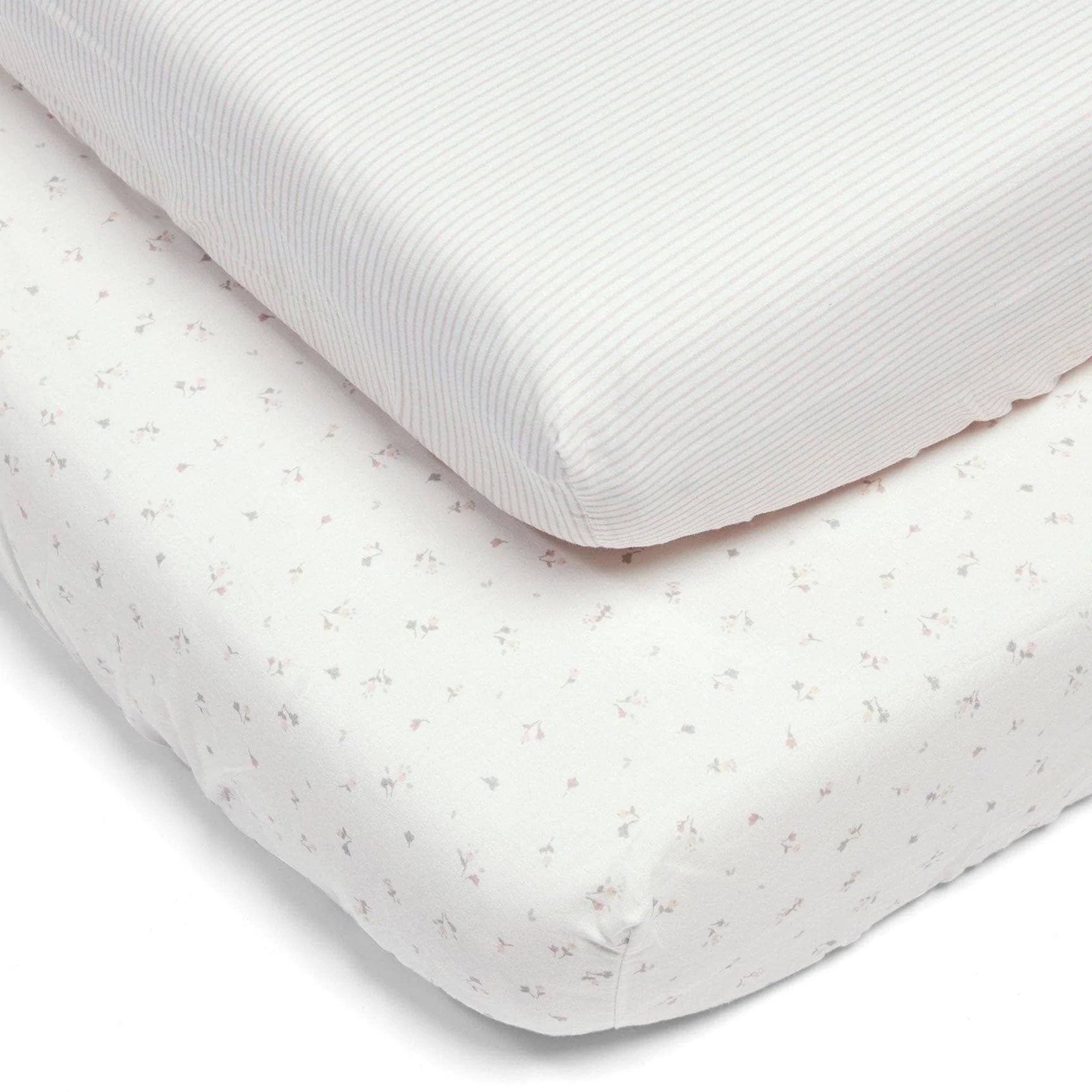 Mamas & Papas cot bed sheets Mamas & Papas Cotbed Fitted Sheets - Floral Pink 7797WW301