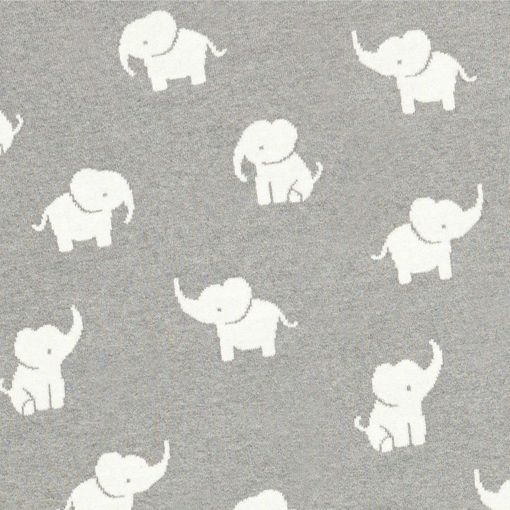 Mamas & Papas Cot & Cot Bed Blankets Mamas & Papas Welcome To The World Knitted Elephant Blanket - Grey