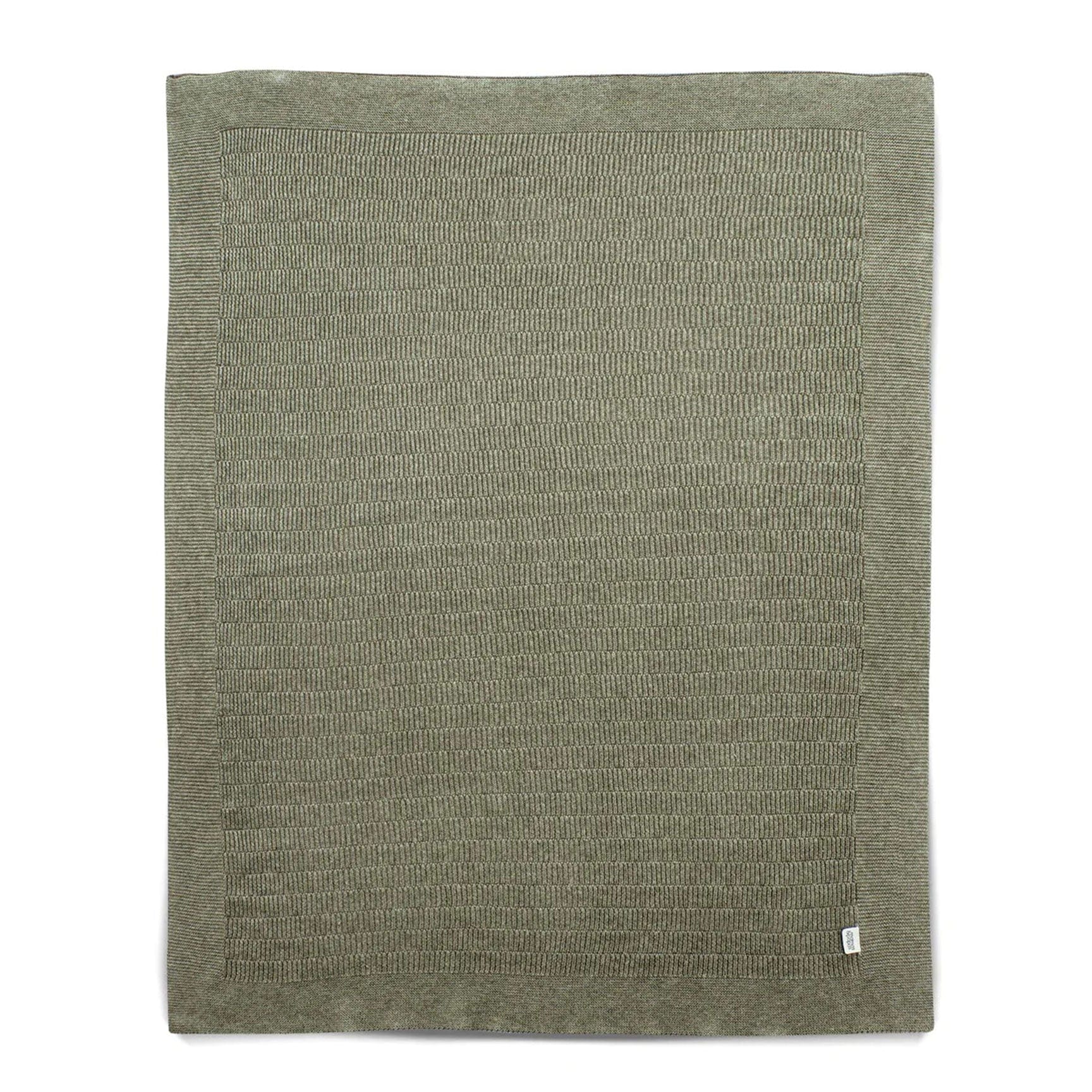 Mamas & Papas Cot & Cot Bed Blankets Mamas & Papas Knitted Blanket Small - Khaki Rib 7883JS701