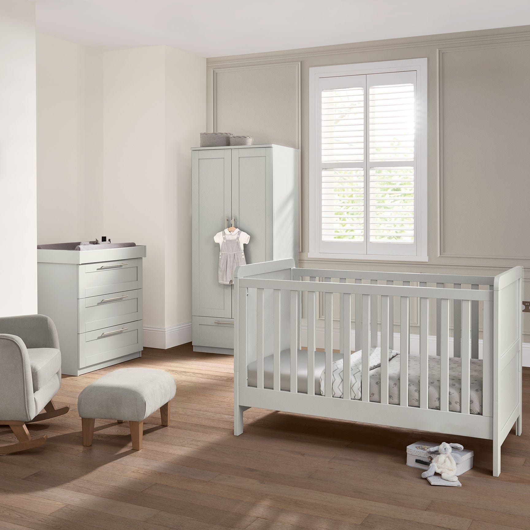 Mamas & Papas Nursery Room Sets Mamas and Papas Hampden 3 Piece Room Set - Grey