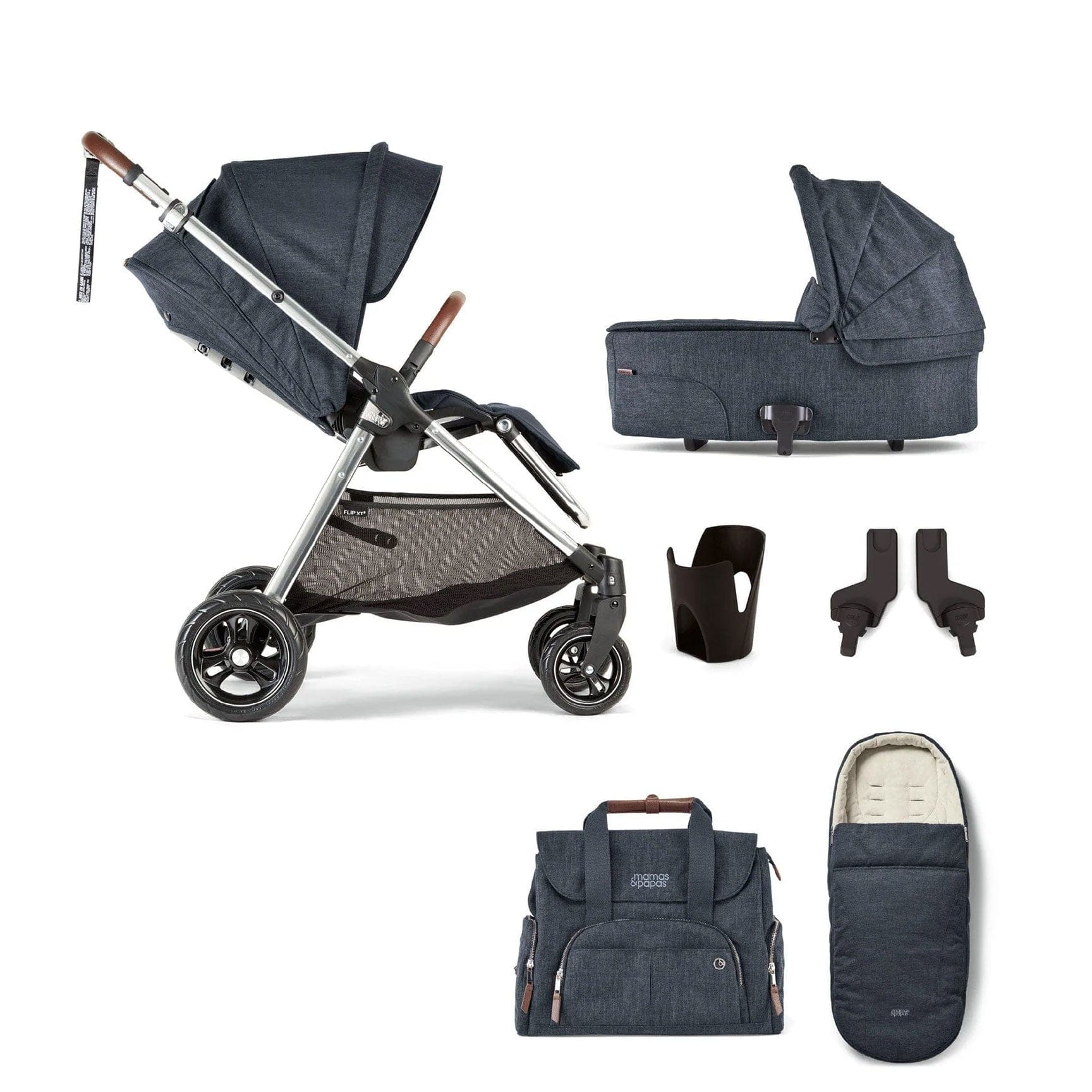 Mamas & Papas Pushchairs & Buggies Mamas & Papas Flip XT³ 6 Piece Essentials Bundle - Navy Flannel 9461FB200