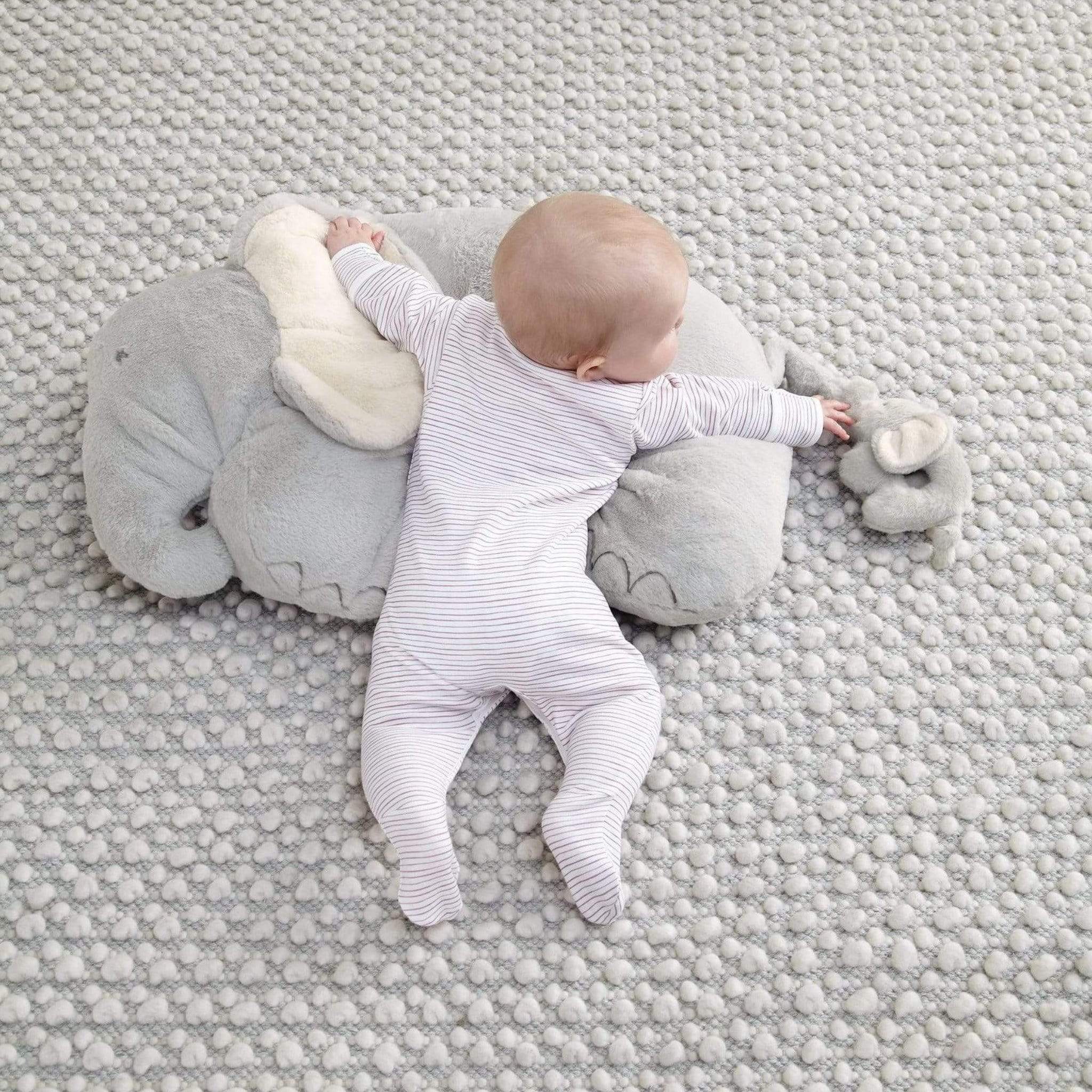 Mamas & Papas sensory baby toys Mamas & Papas Tummy Time Snugglerug Elephant & Baby 743746800