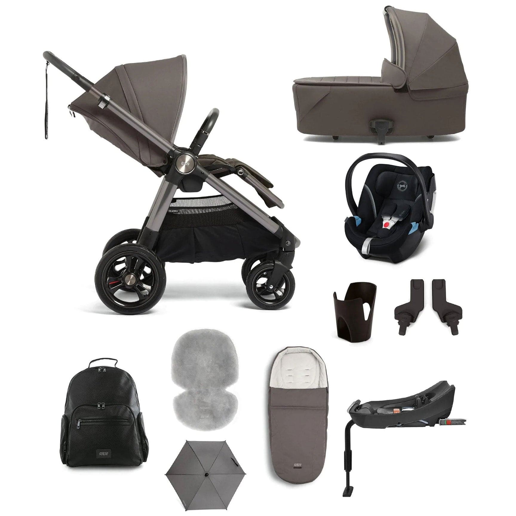 Mamas & Papas travel systems Mamas & Papas Ocarro 10-Piece Complete Kit Phantom 6868L9503