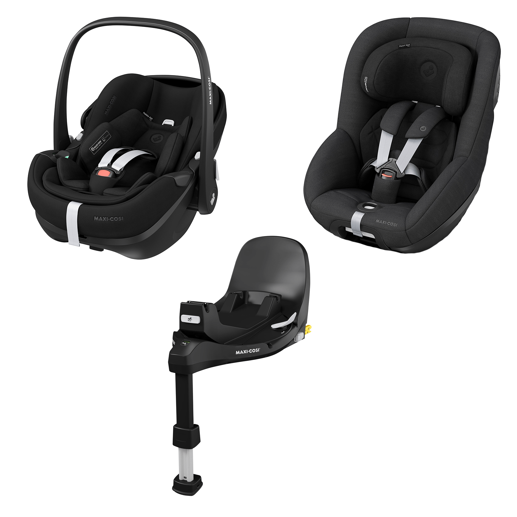 Maxi-Cosi baby car seats Maxi-Cosi 360 Family Pro Bundle - Essential Black KF54400000