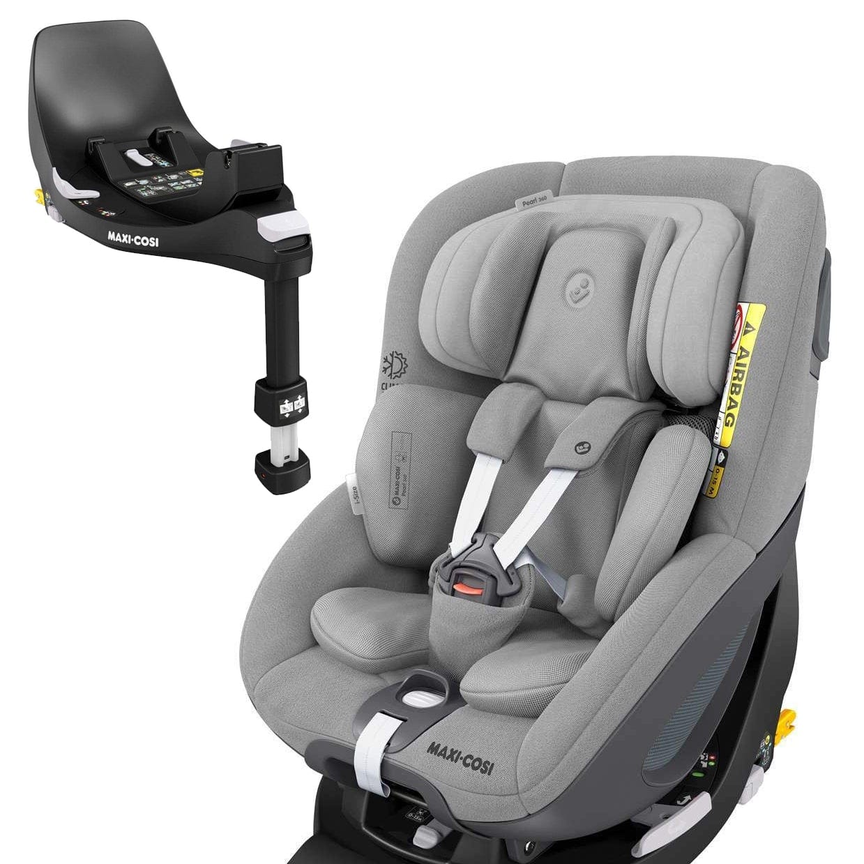 Maxi-Cosi i-Size car seats Maxi Cosi Pearl 360 & Family Fix 360 Base Bundle Authentic Grey 10713-AUT-GRY