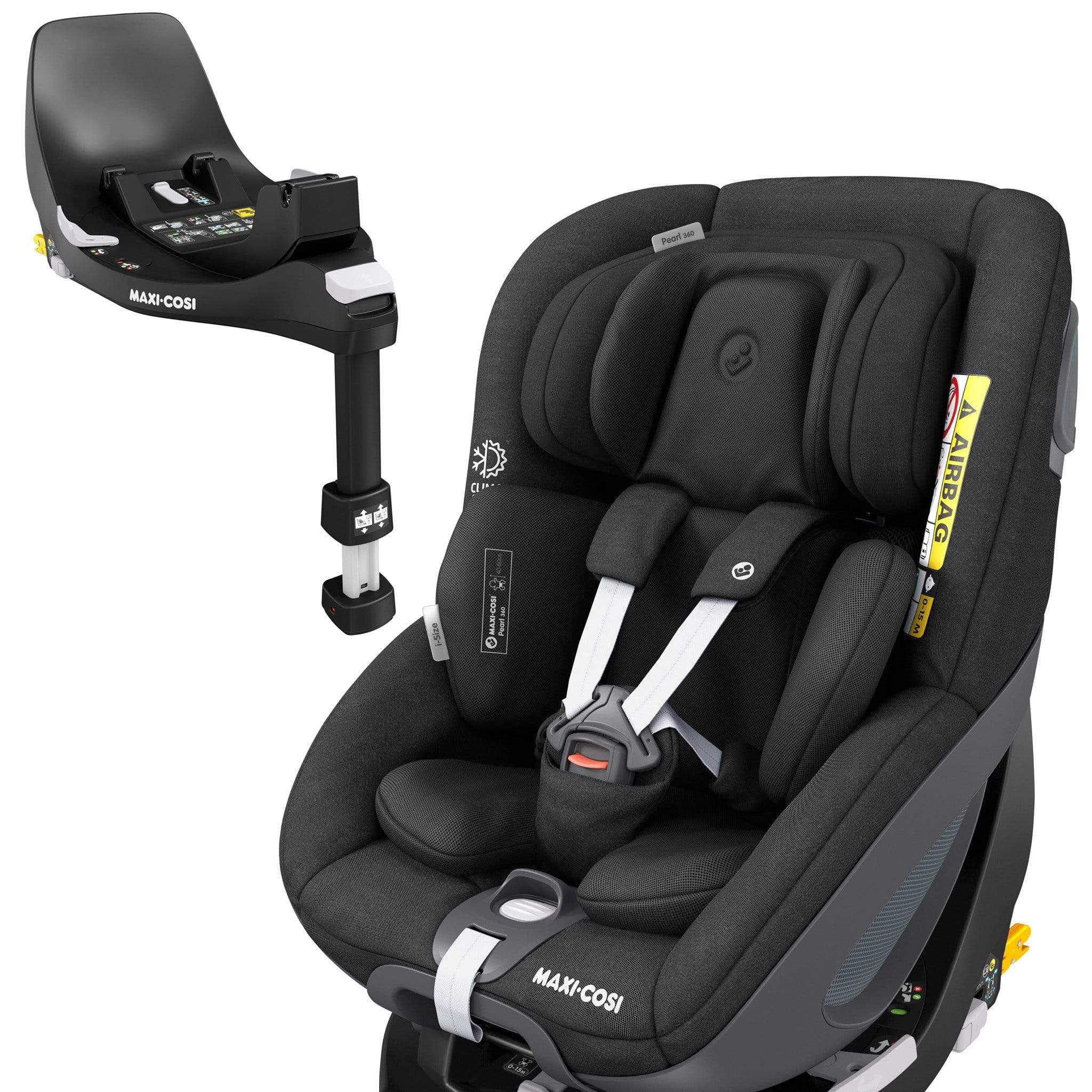 Maxi-Cosi i-Size car seats Maxi Cosi Pearl 360 & Family Fix 360 Base Bundle Authentic Black 8340-AUT-BLK