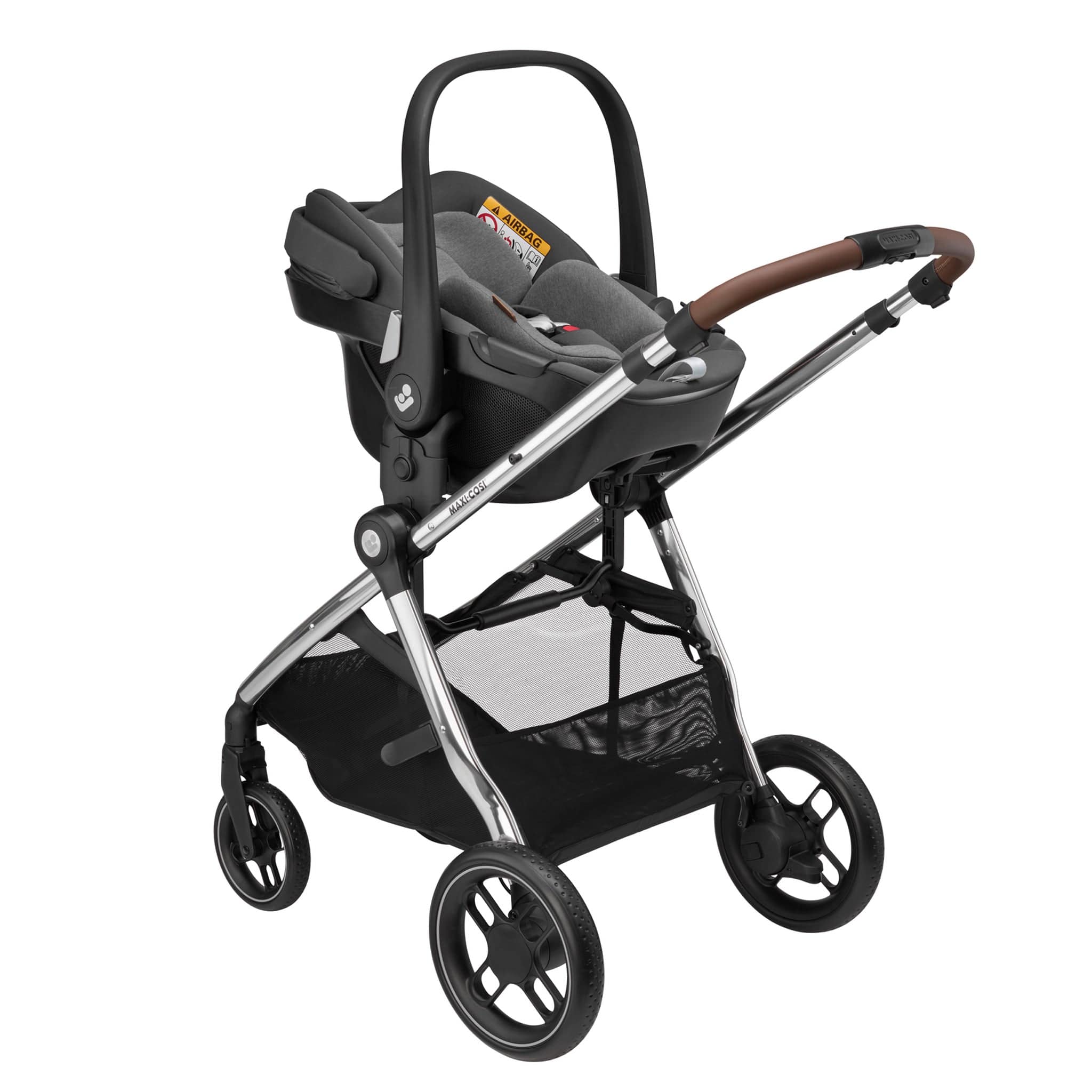 Maxi-Cosi travel systems Maxi-Cosi Zelia Luxe with Cabriofix i-Size & Base Travel System in Twillic Grey 11072-TWI-GRY