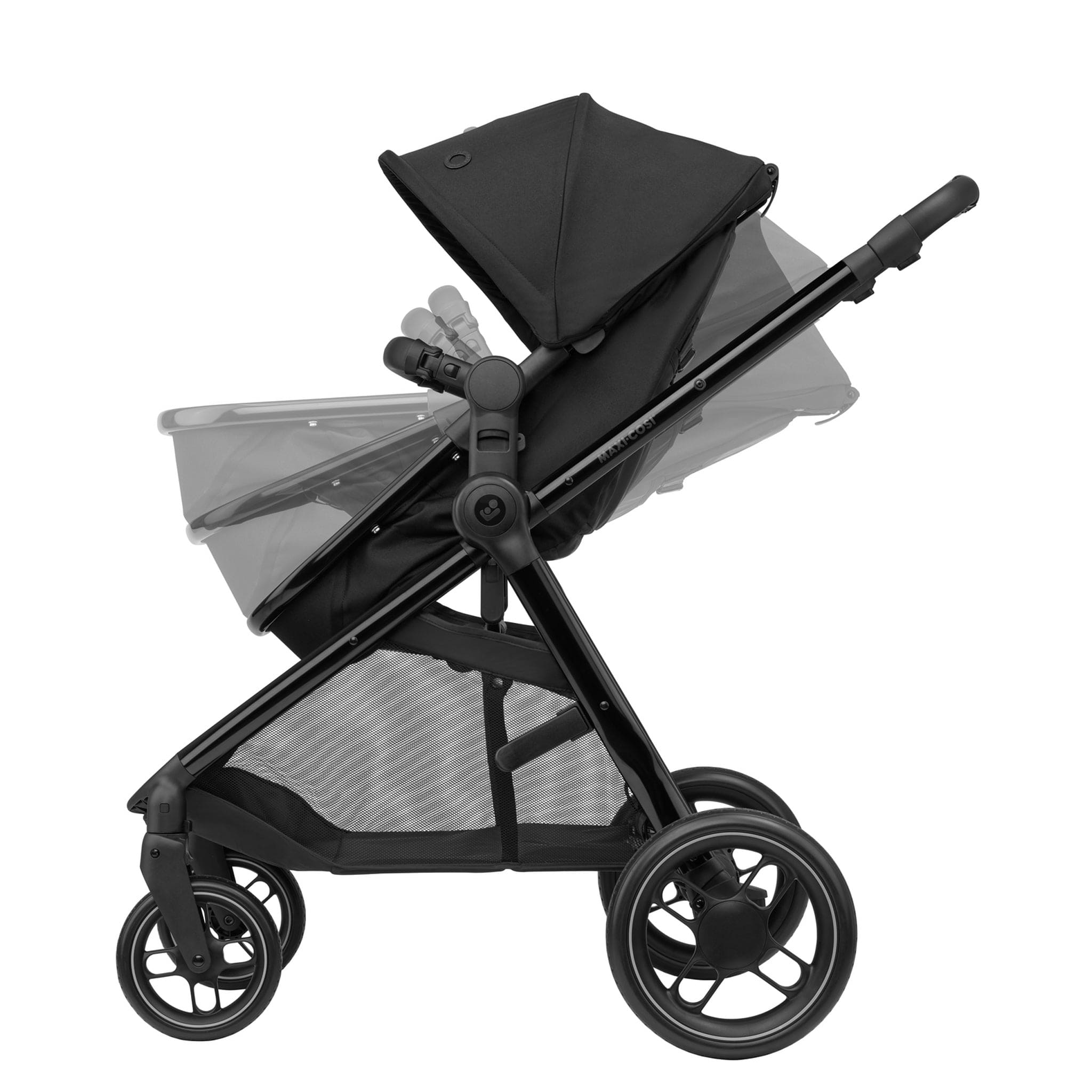 Maxi-Cosi travel systems Maxi-Cosi Zelia Luxe Cabriofix i-Size & Base Travel System in Twillic Black