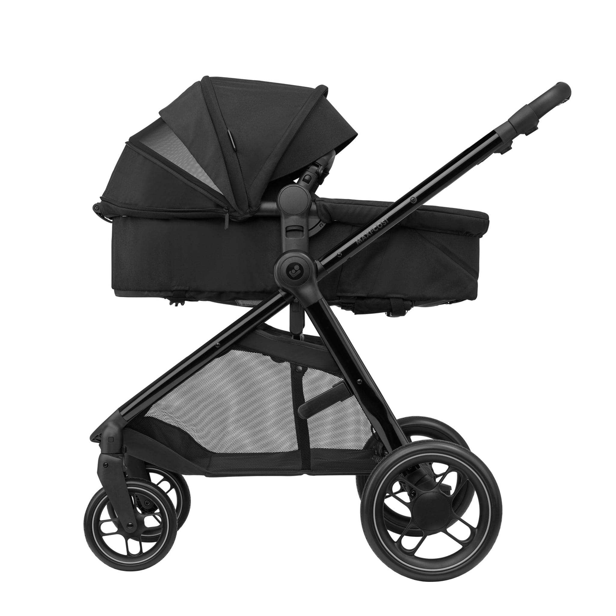 Maxi-Cosi travel systems Maxi-Cosi Zelia Luxe Cabriofix i-Size & Base Travel System in Twillic Black