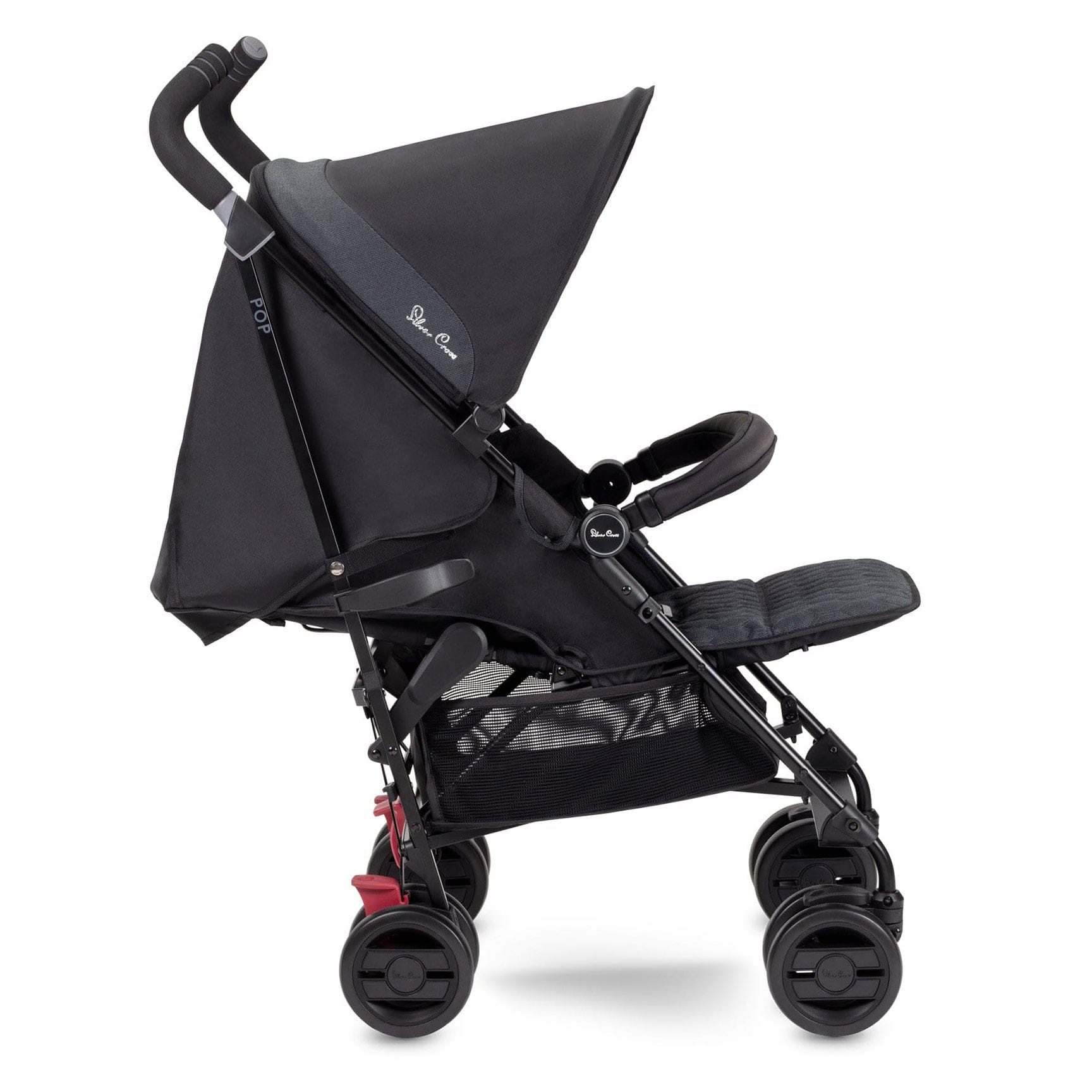 Silver Cross baby pushchairs Silver Cross Pop Stroller With Free Footmuff in Black 10442-BLA