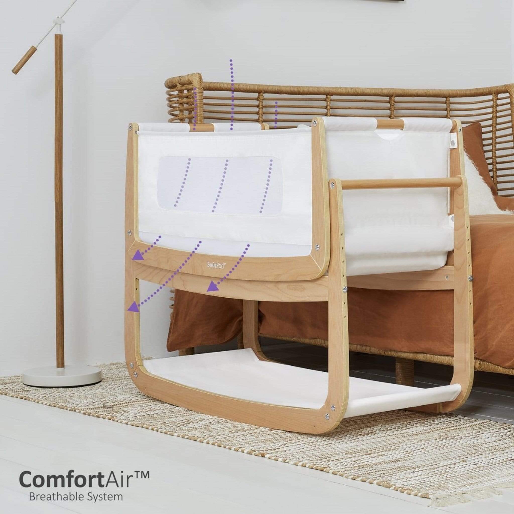 SnuzPod cribs SnüzPod 4 Bedside Crib Natural FN014C