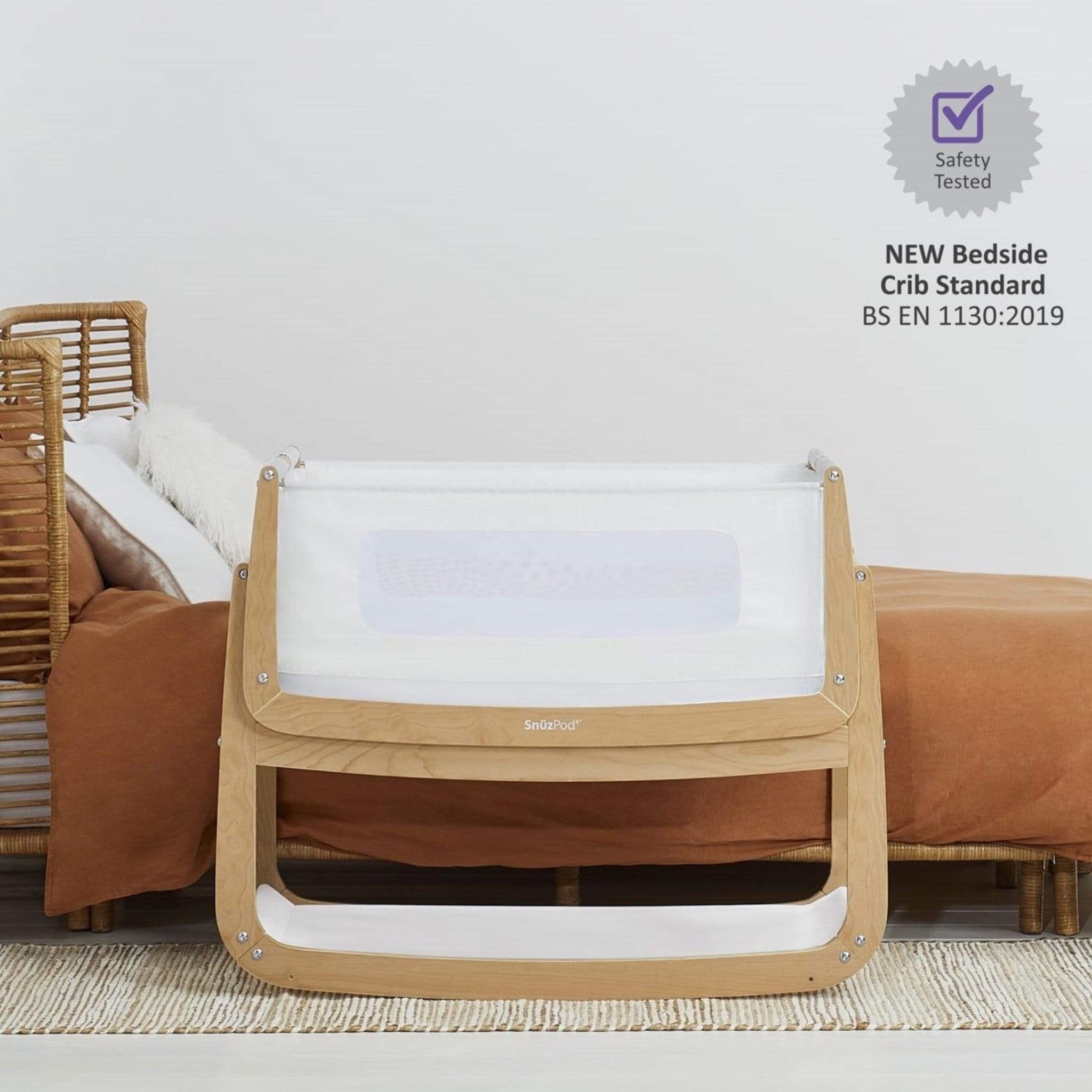 SnuzPod cribs SnüzPod 4 Bedside Crib Natural FN014C