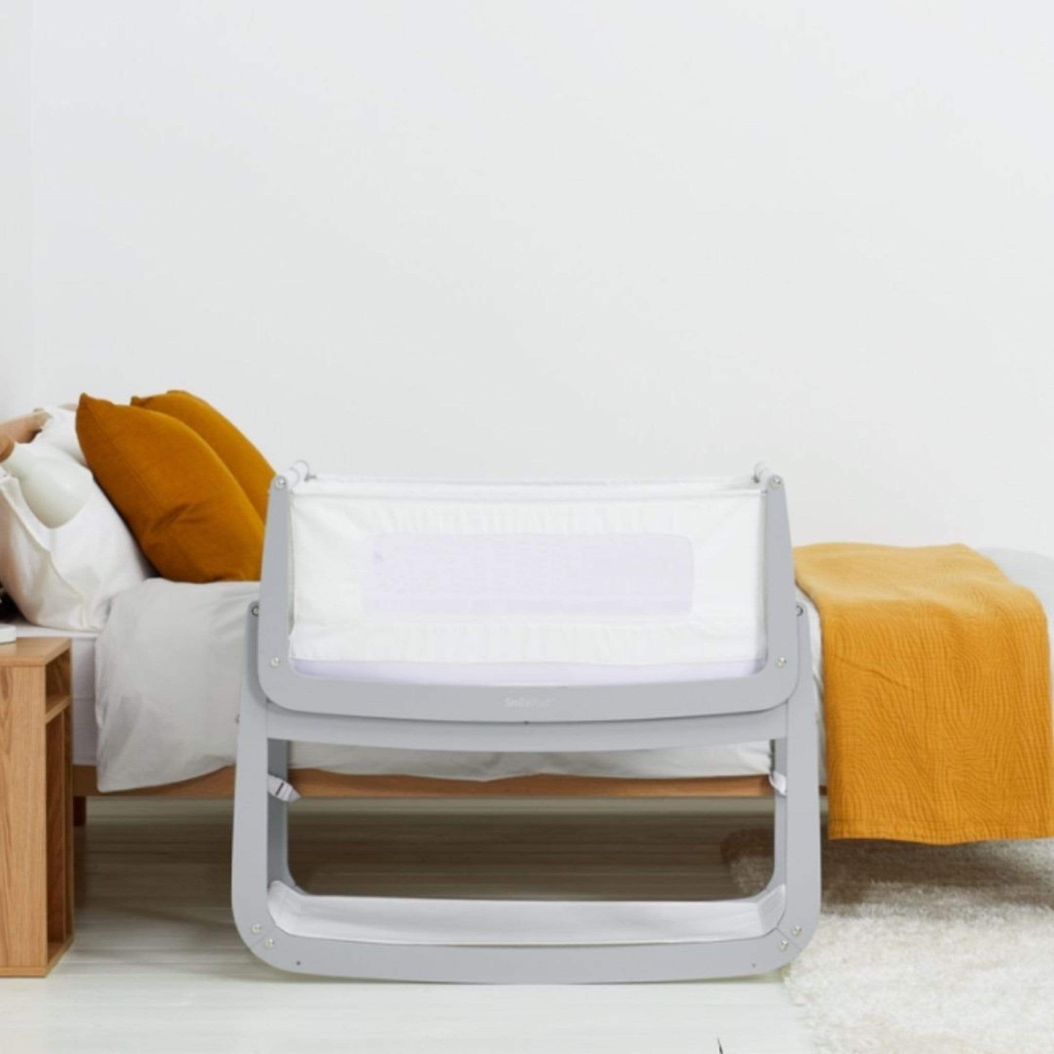 SnuzPod cribs SnüzPod 4 Bedside Crib Dove Grey FN014D