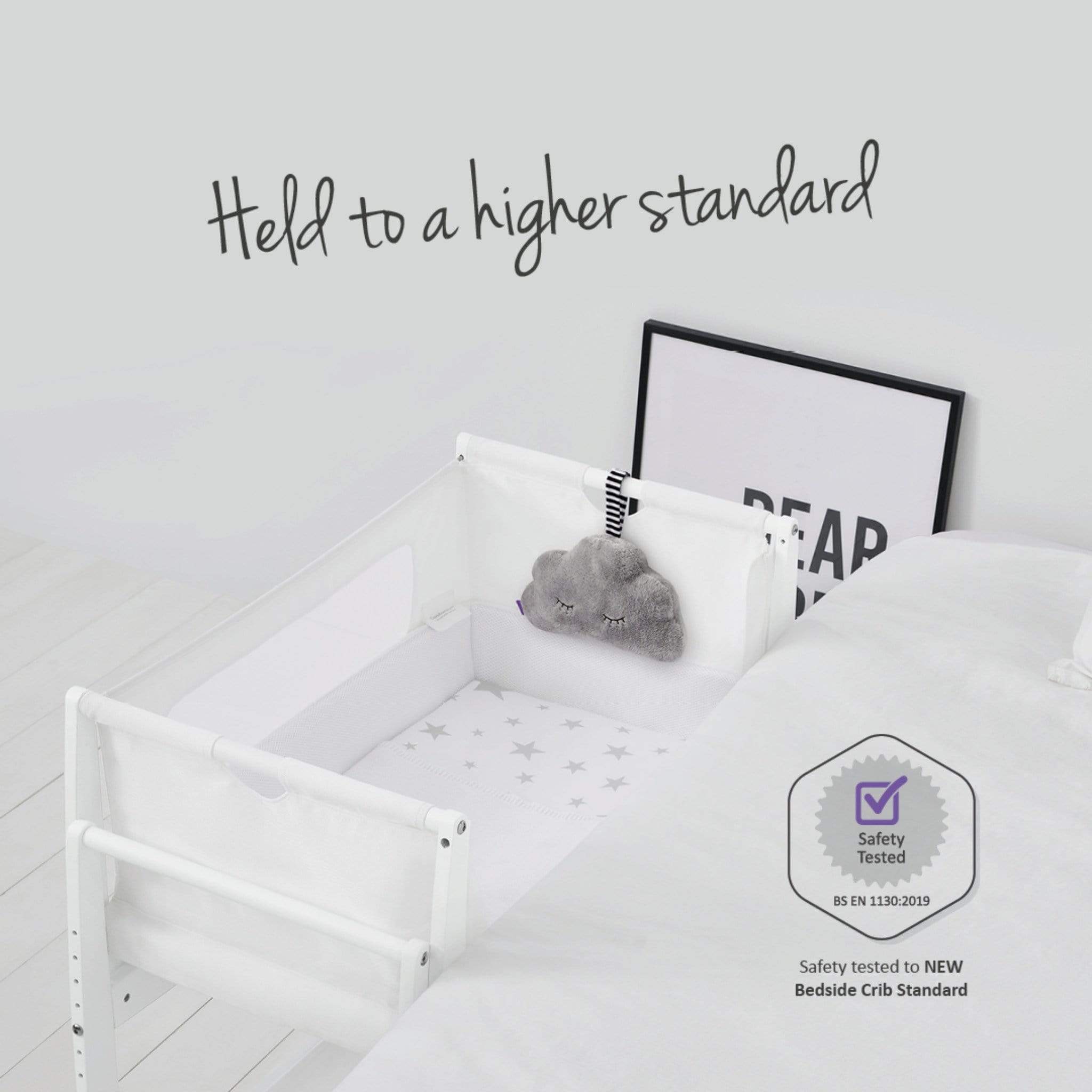 SnuzPod cribs SnüzPod 4 Bedside Crib Dove Grey FN014D