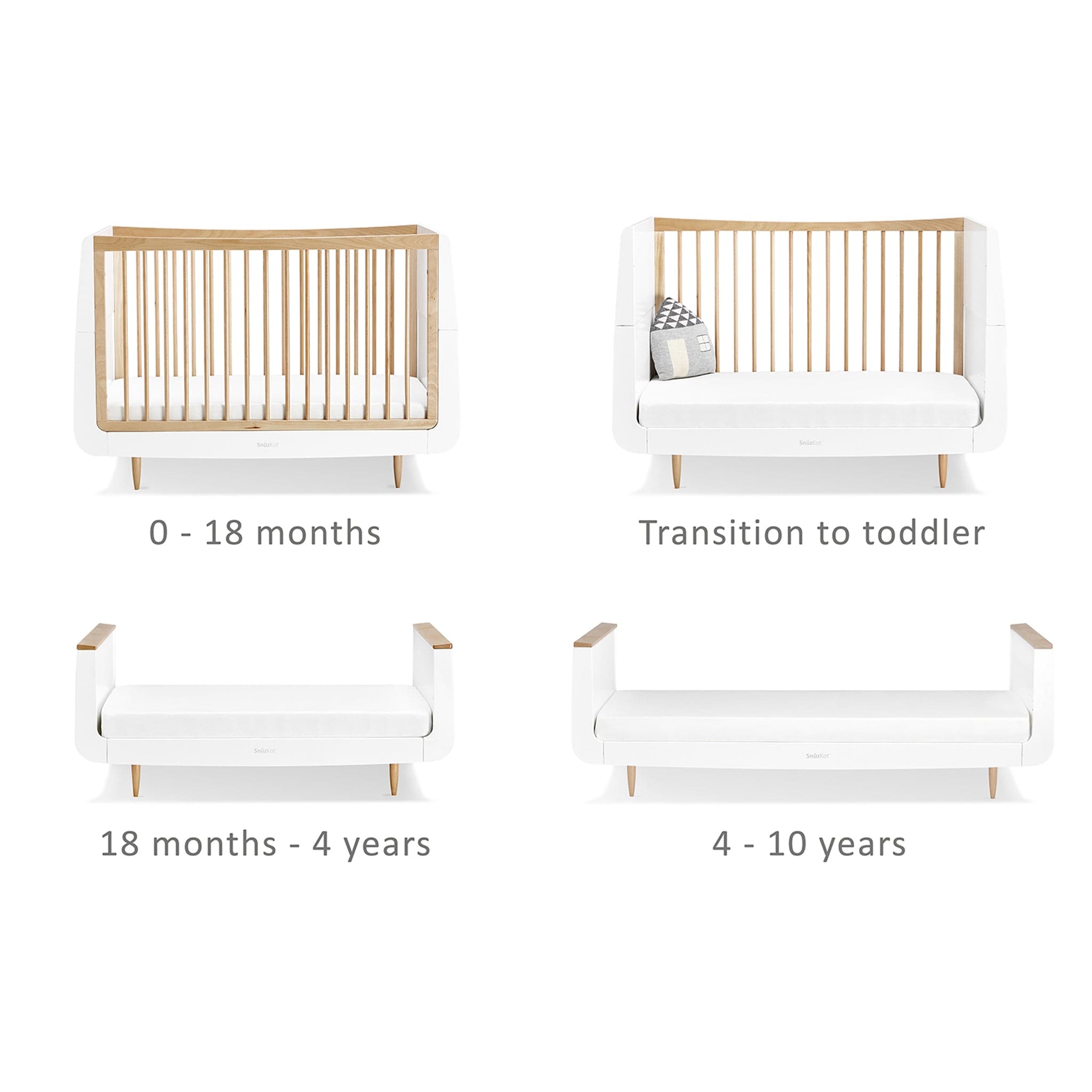 SnuzPod Nursery Room Sets SnüzKot Skandi 2 Piece Nursery Furniture Set in Natural FN007SE