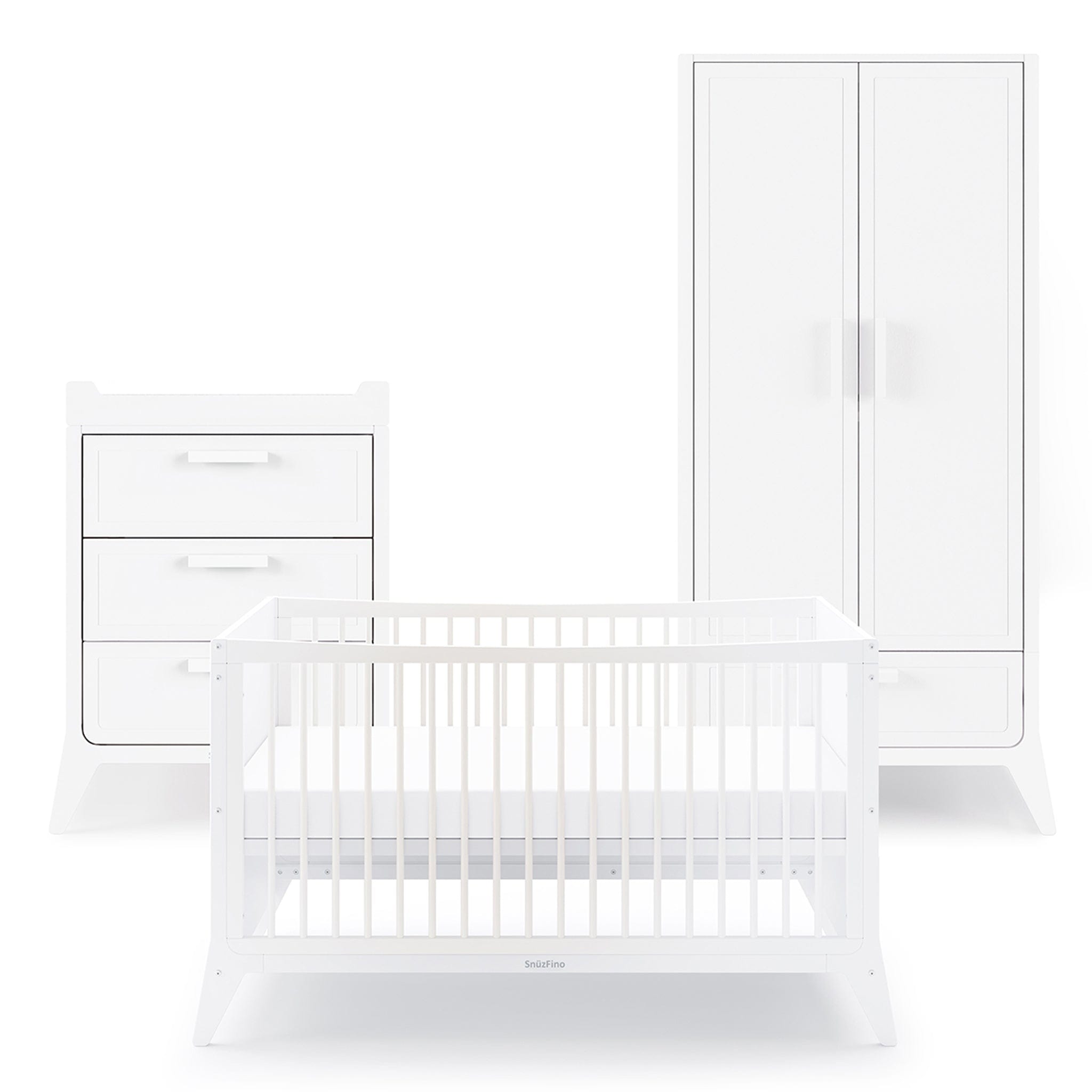 SnuzPod Nursery Room Sets SnüzFino 3 Piece Nursery Furniture Set - White FN027A
