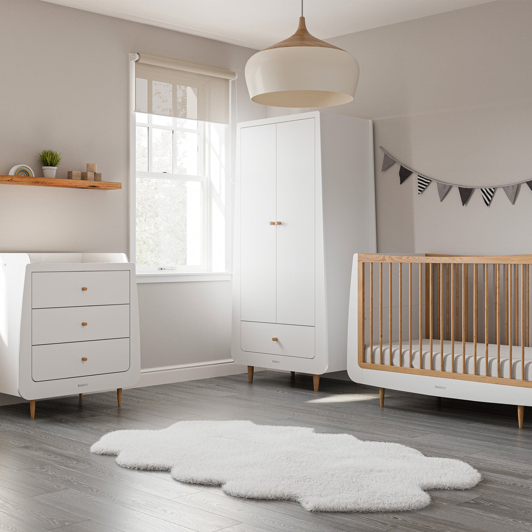 SnuzPod Nursery Room Sets SnüzKot Skandi 3 Piece Nursery Furniture Set in Natural 11304-SK-NAT
