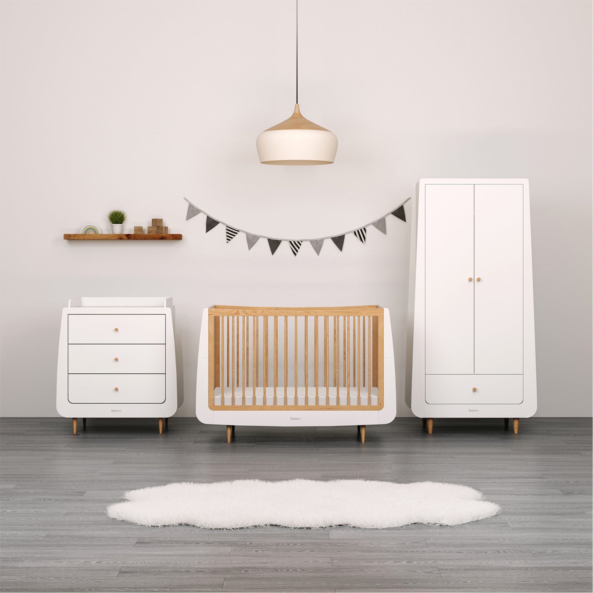 SnuzPod Nursery Room Sets SnüzKot Skandi 3 Piece Nursery Furniture Set in Natural 11304-SK-NAT