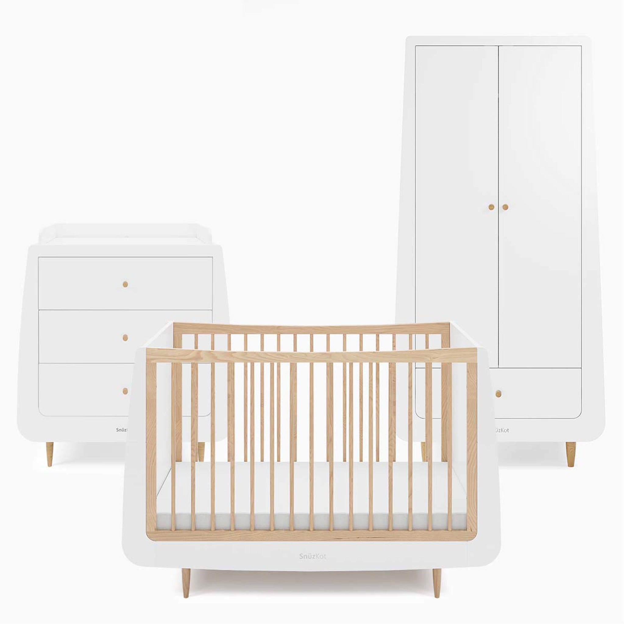 SnuzPod Nursery Room Sets SnüzKot Skandi 3 Piece Nursery Furniture Set in Natural 11304-SK-NAT