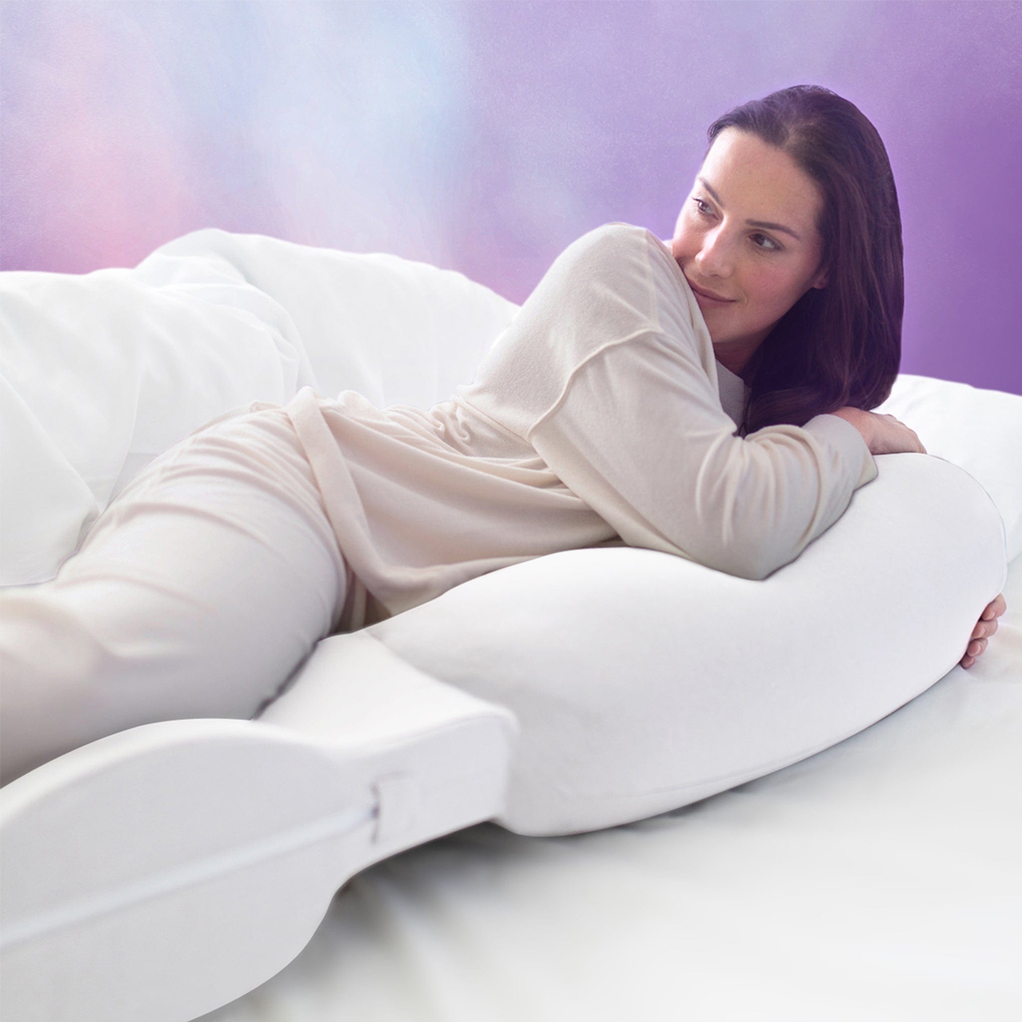 SnuzPod SnüzCurve Pregnancy Pillow in White PP01SCA