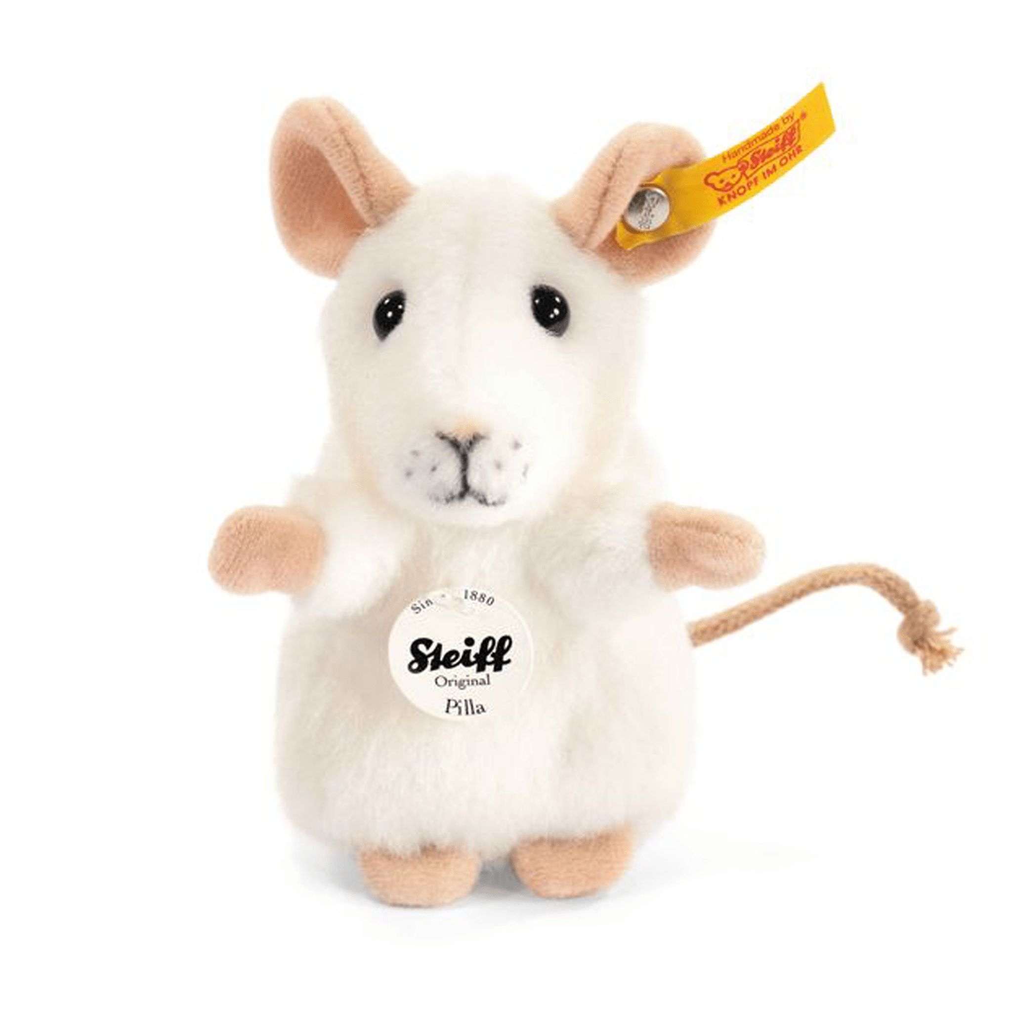 Steiff soft animals Steiff Pilla Mouse White 056215