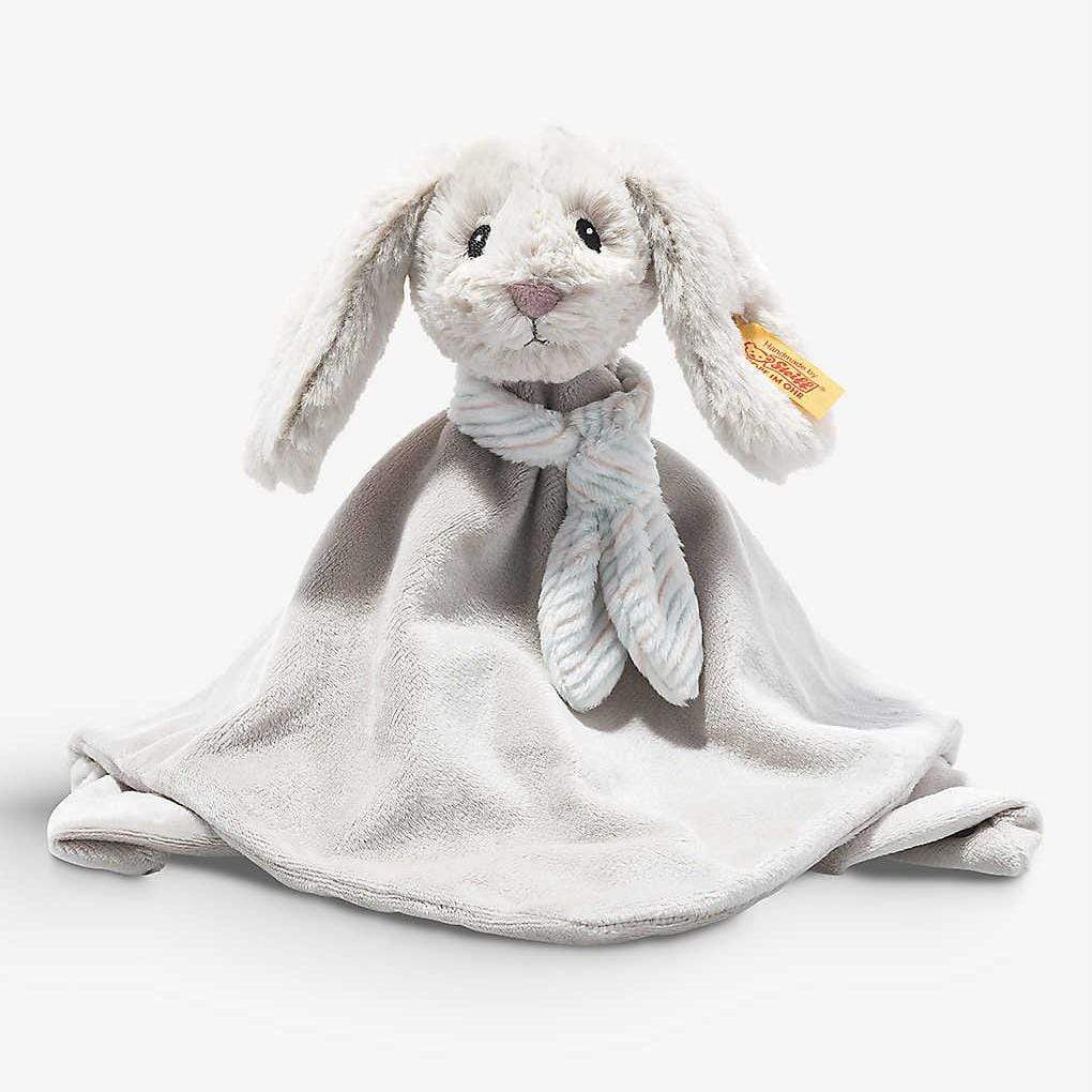 Steiff teddy bears Steiff Hoppie Rabbit Comforter Light Grey 242250