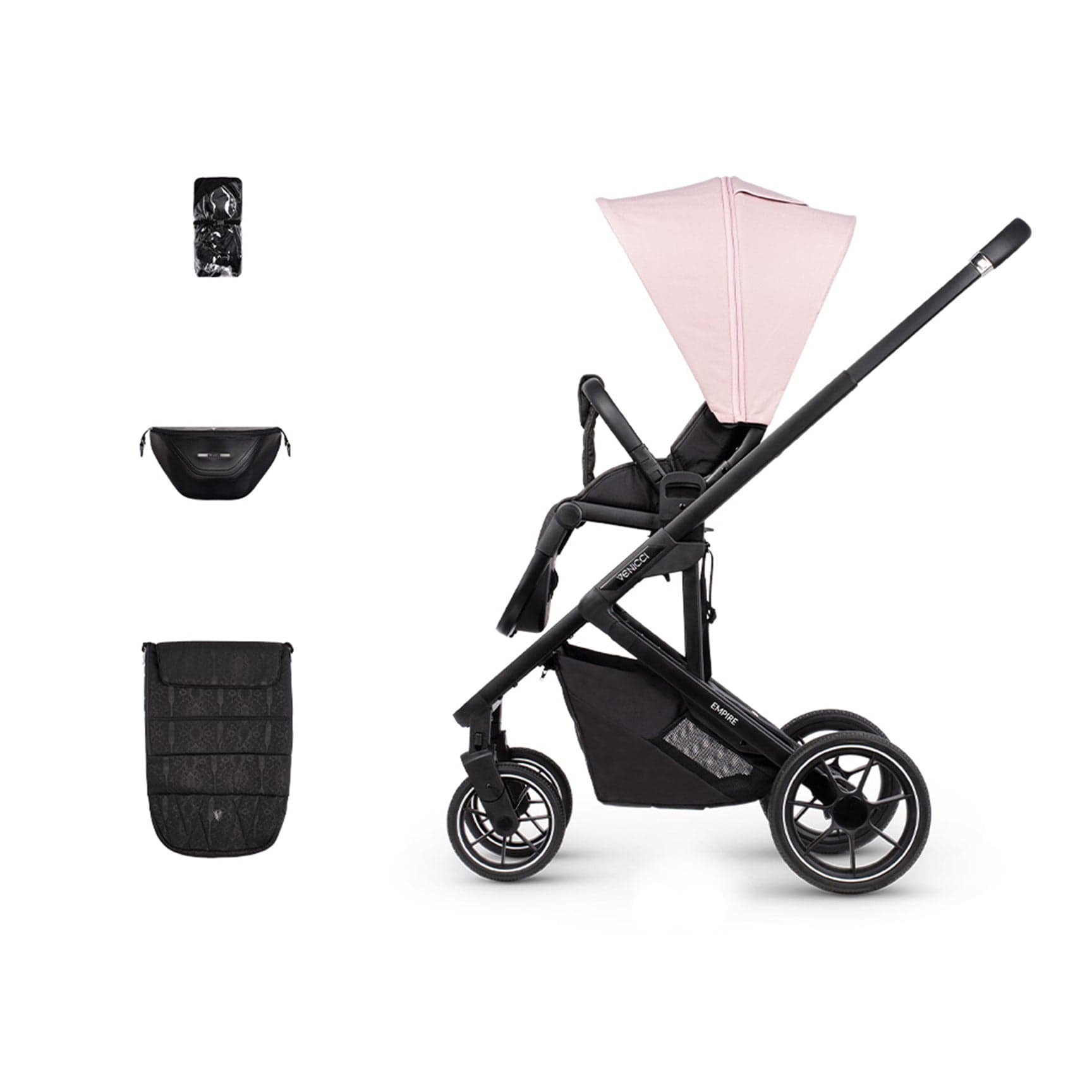 Venicci baby pushchairs Venicci Empire Stroller & Accessory - Silk Pink 13177-SIL-PNK