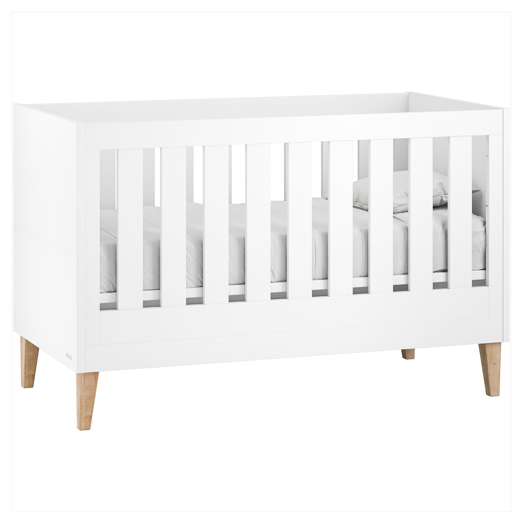 Venicci Cot Beds Venicci Saluzzo Graphite Cot Bed in Premium White