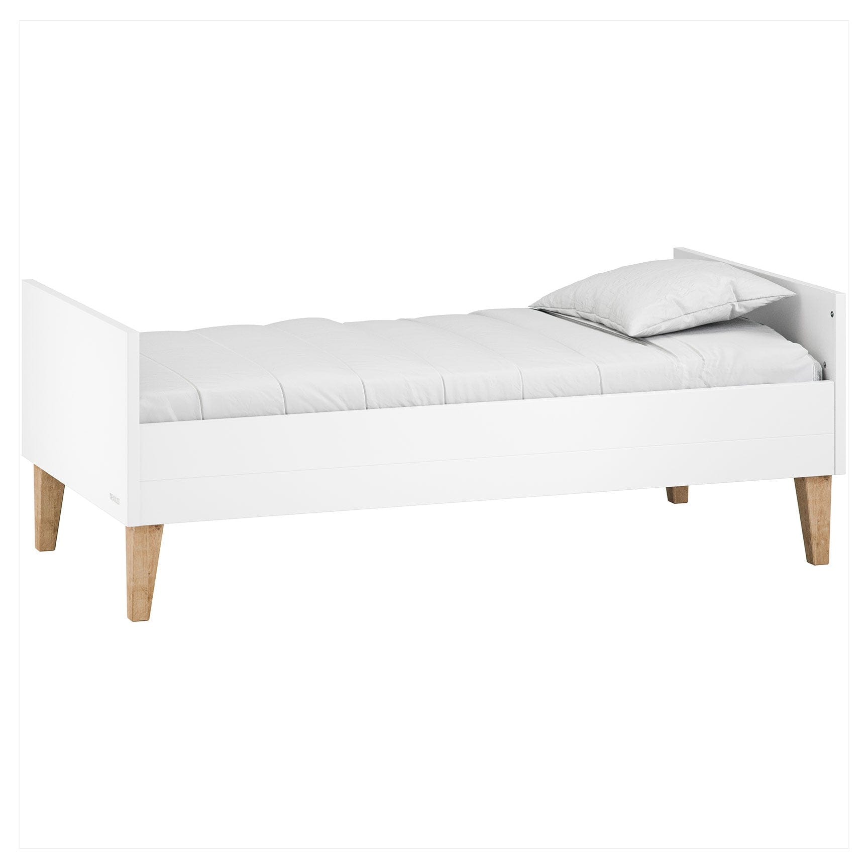 Venicci Cot Beds Venicci Saluzzo Graphite Cot Bed in Premium White